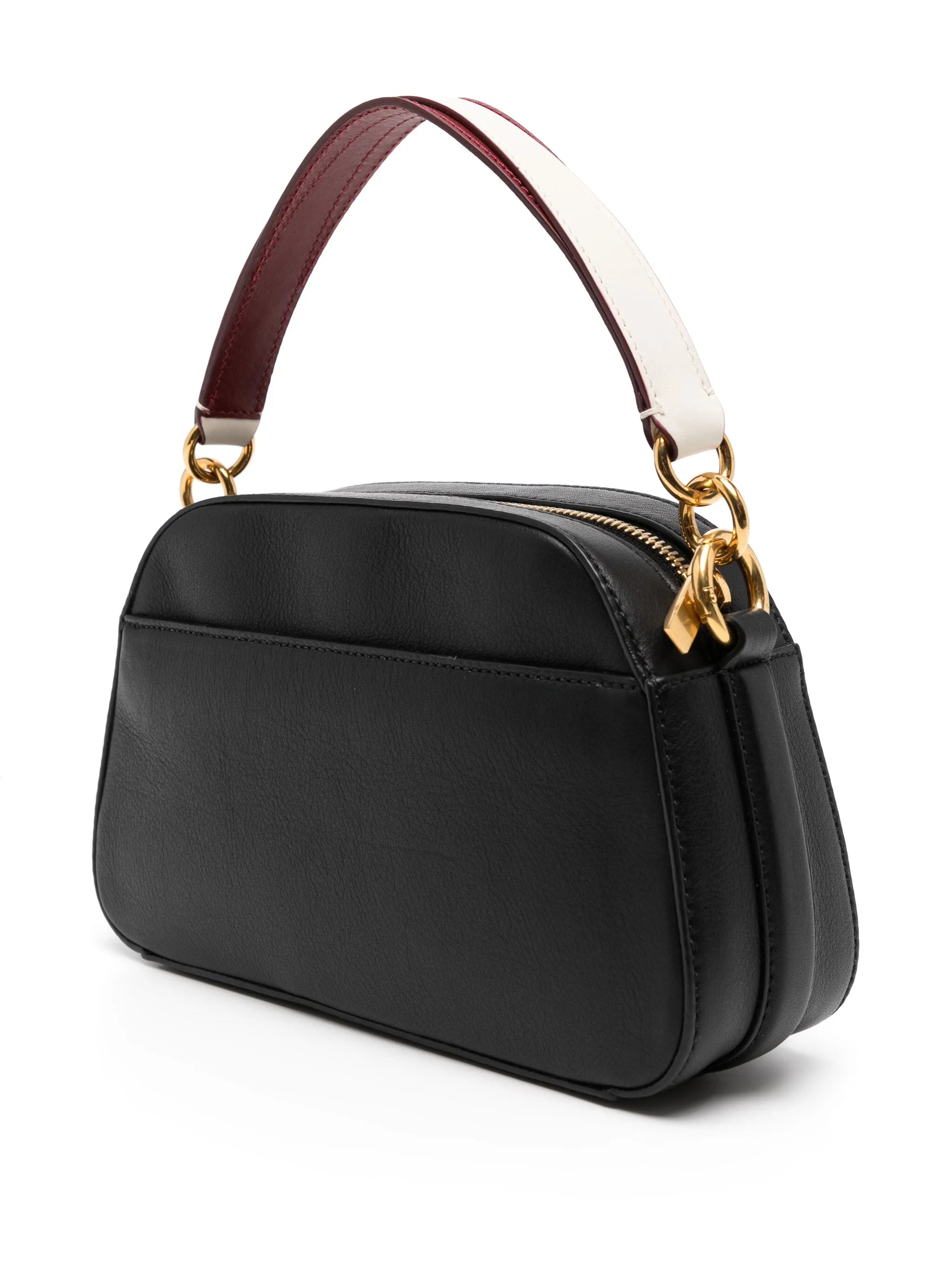 logo-print leather bag