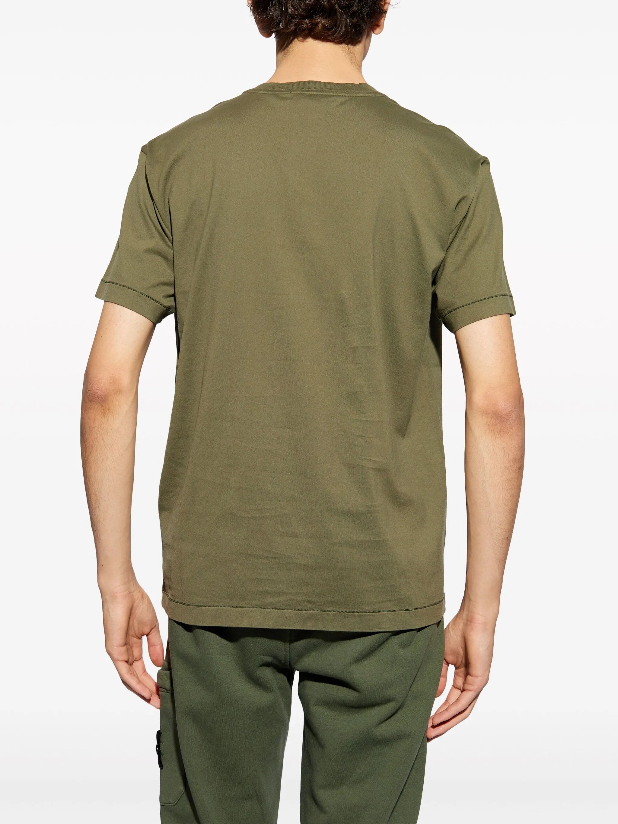 Compass-appliqué cotton T-shirt