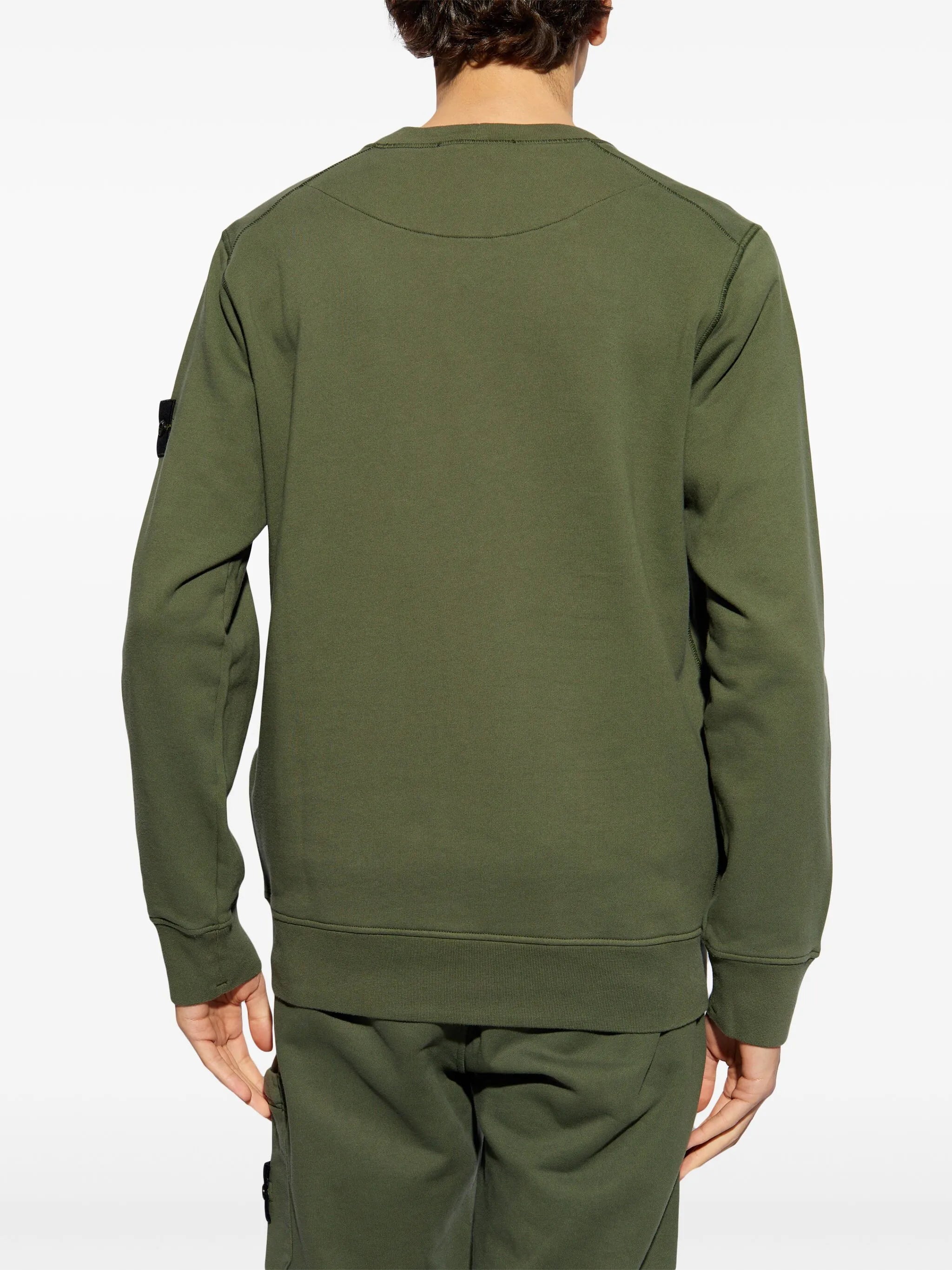 Compass-badge cotton sweatshirt