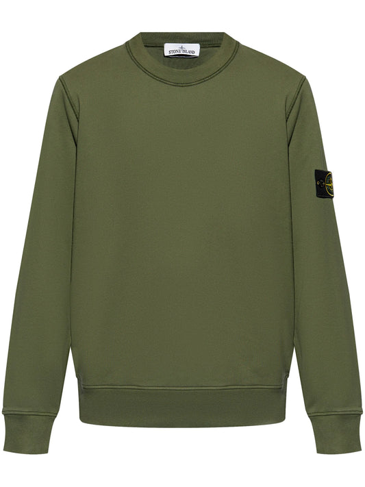 Compass-badge cotton sweatshirt