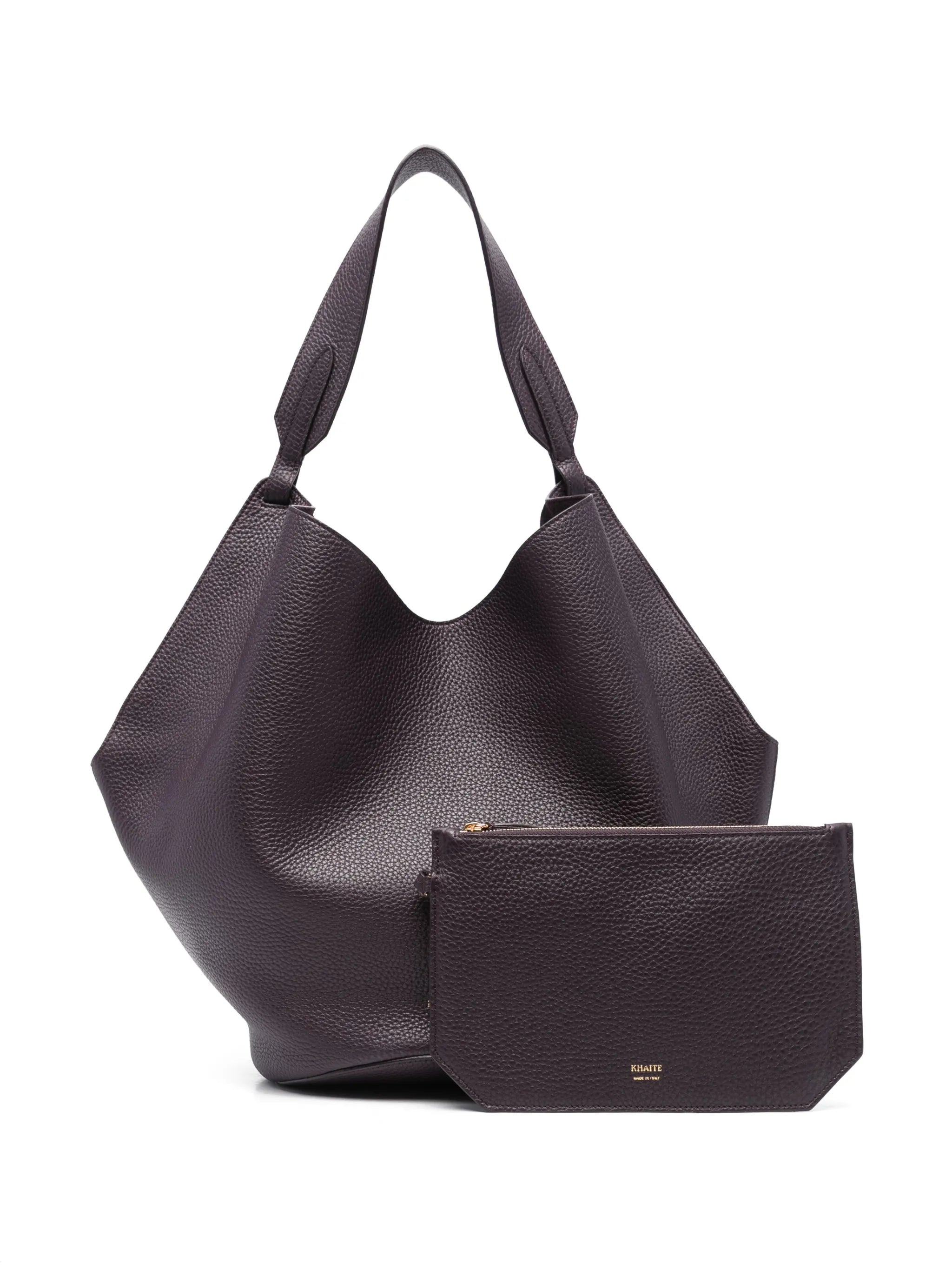 medium Lotus leather tote bag