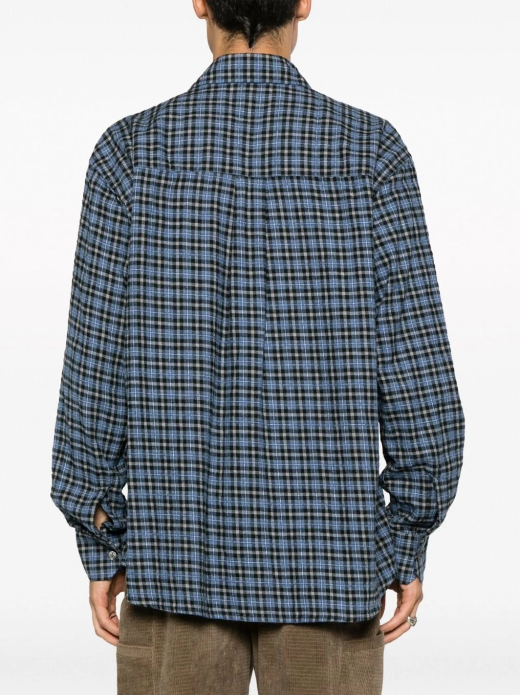 Above checked shirt