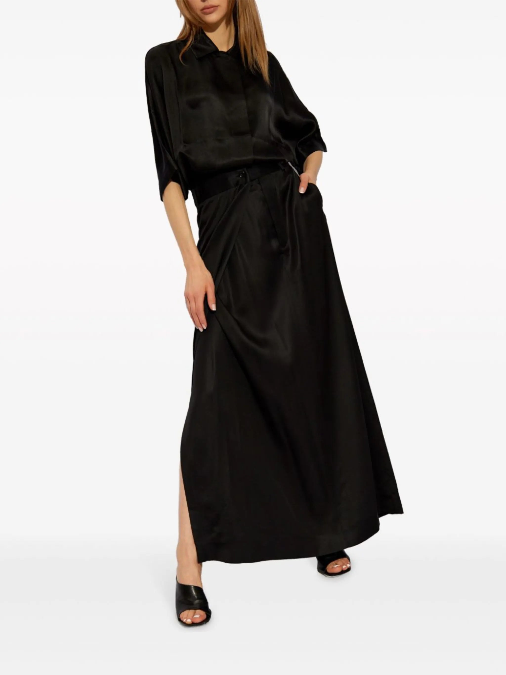 satin maxi skirt