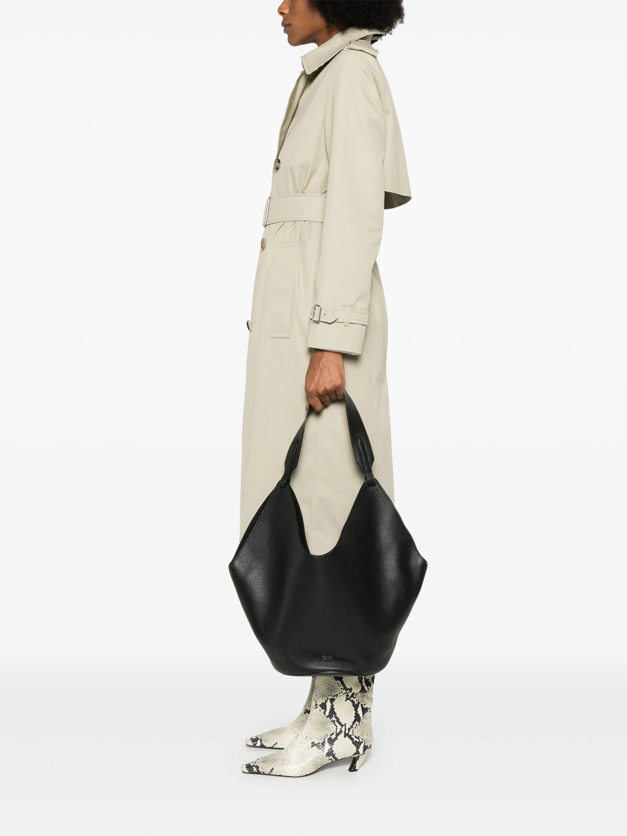 medium Lotus leather tote bag