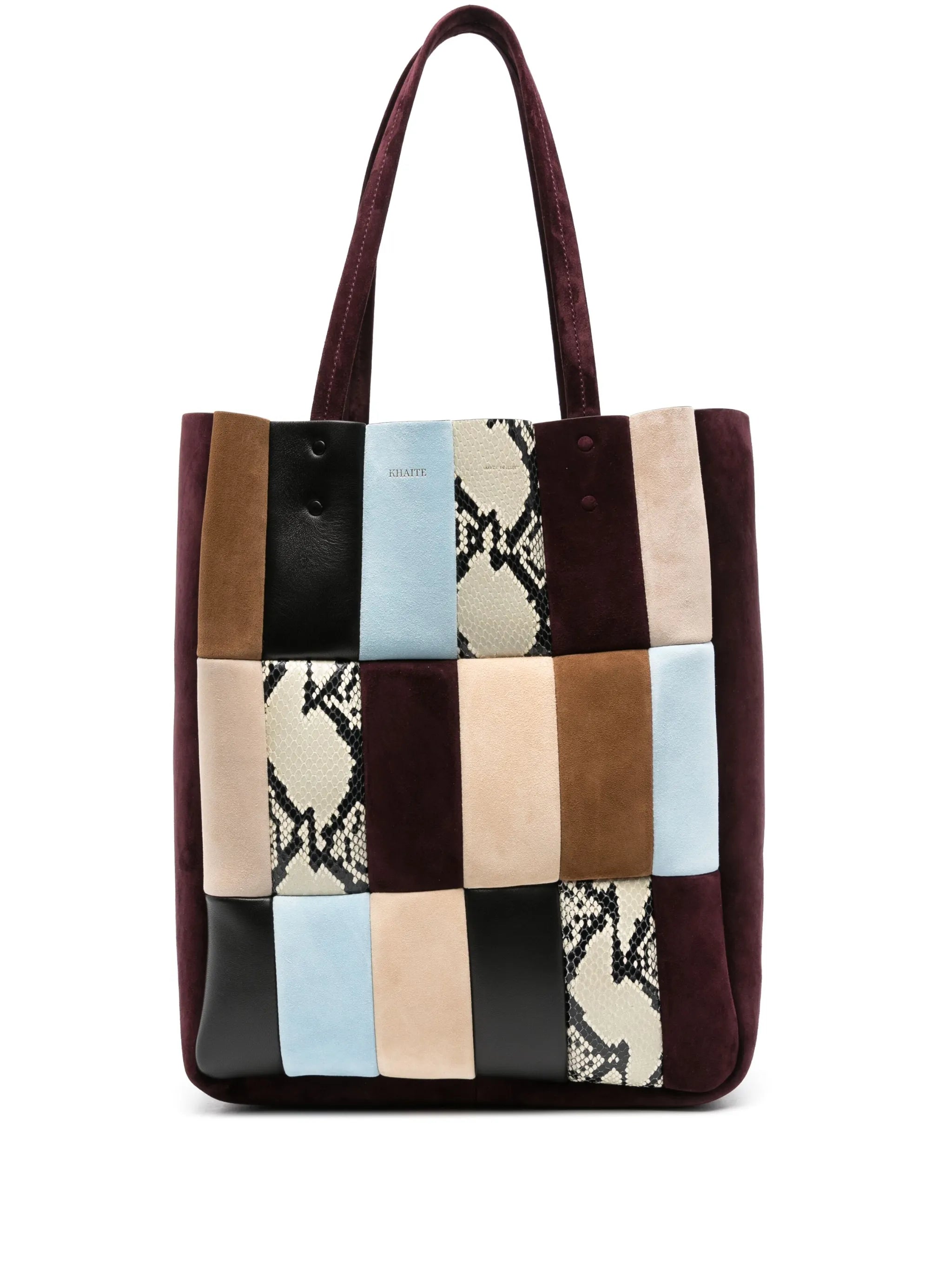 Zoe patchwork-design tote bag