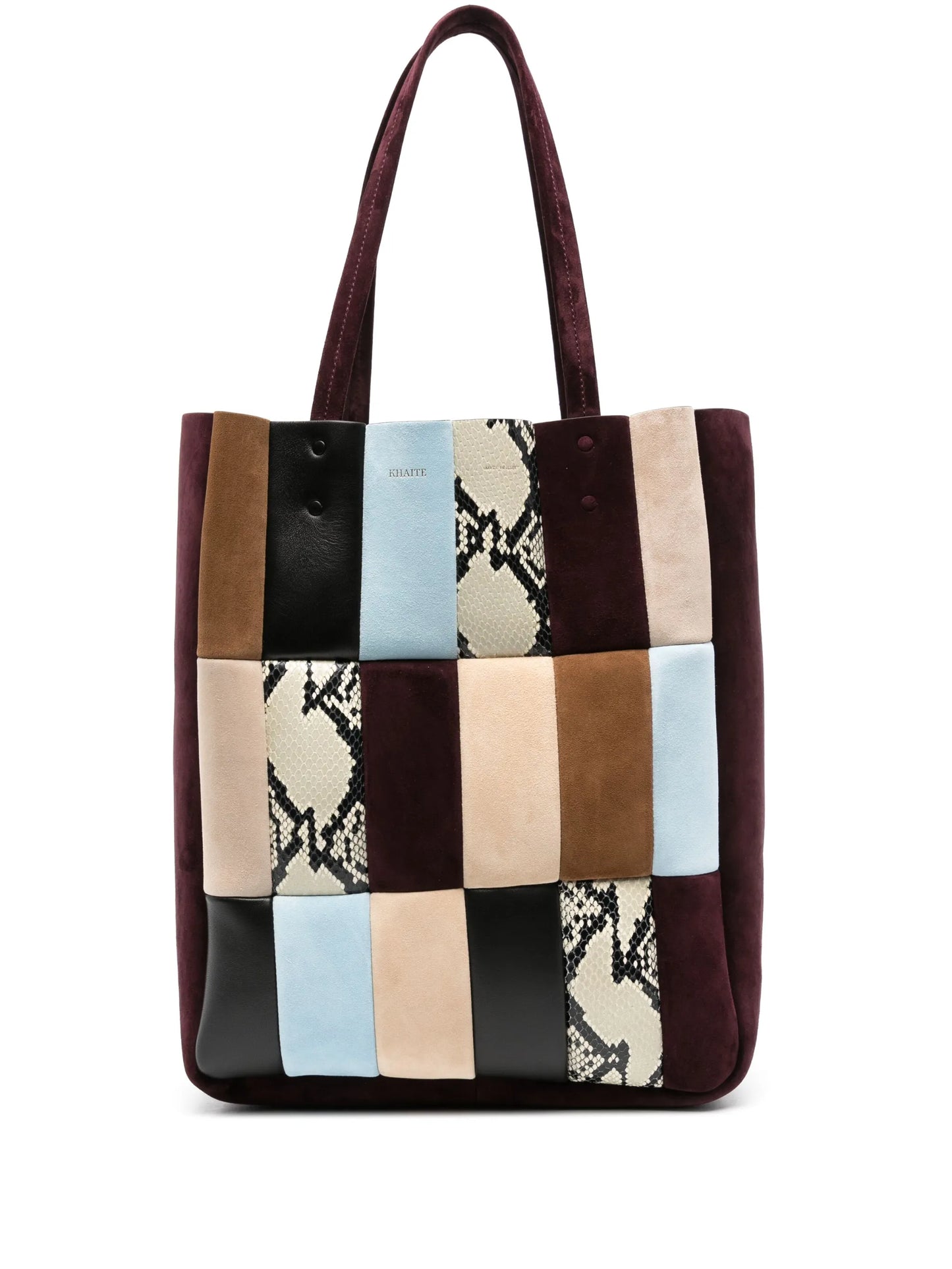 Zoe patchwork-design tote bag