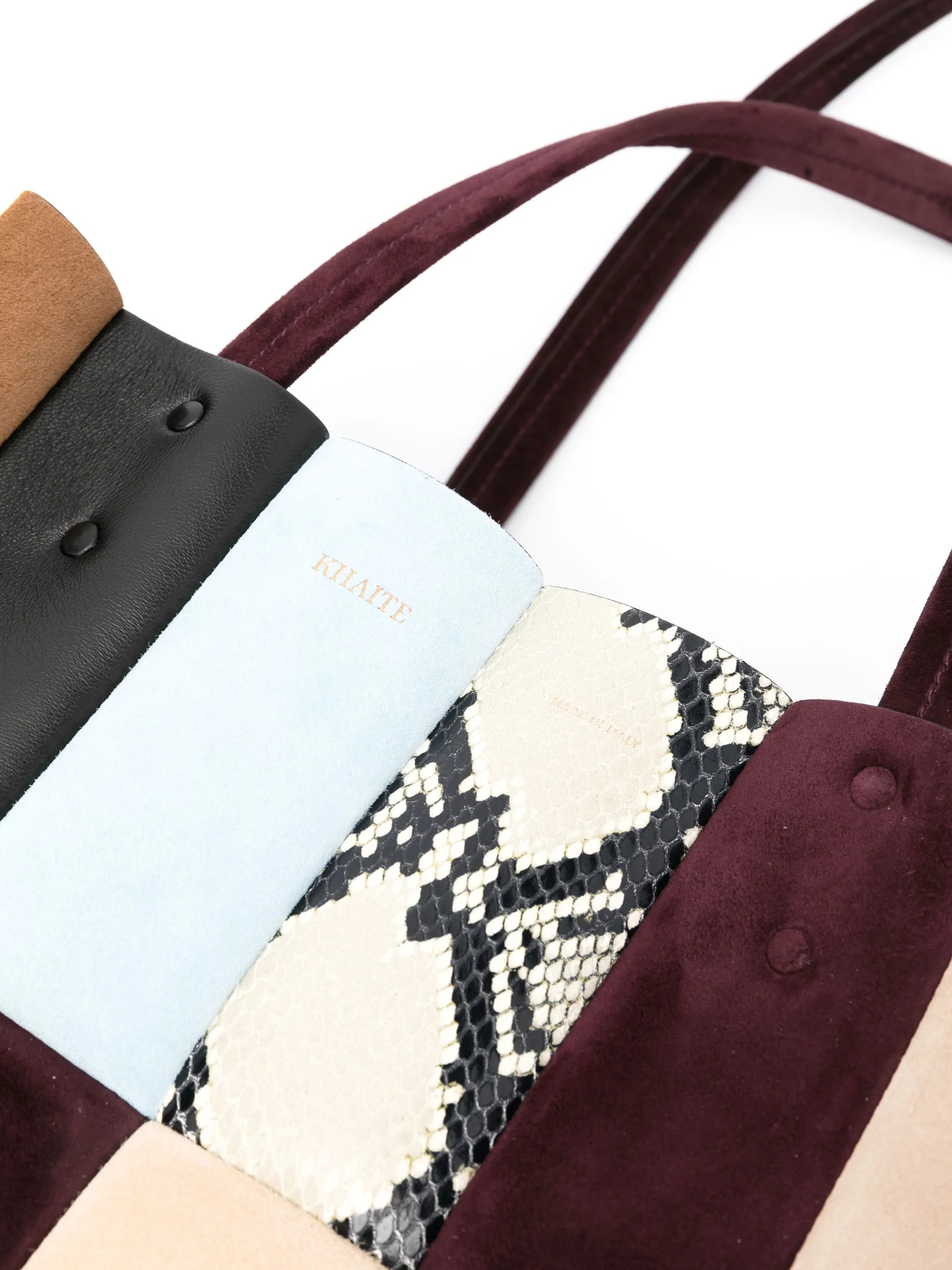Zoe patchwork-design tote bag