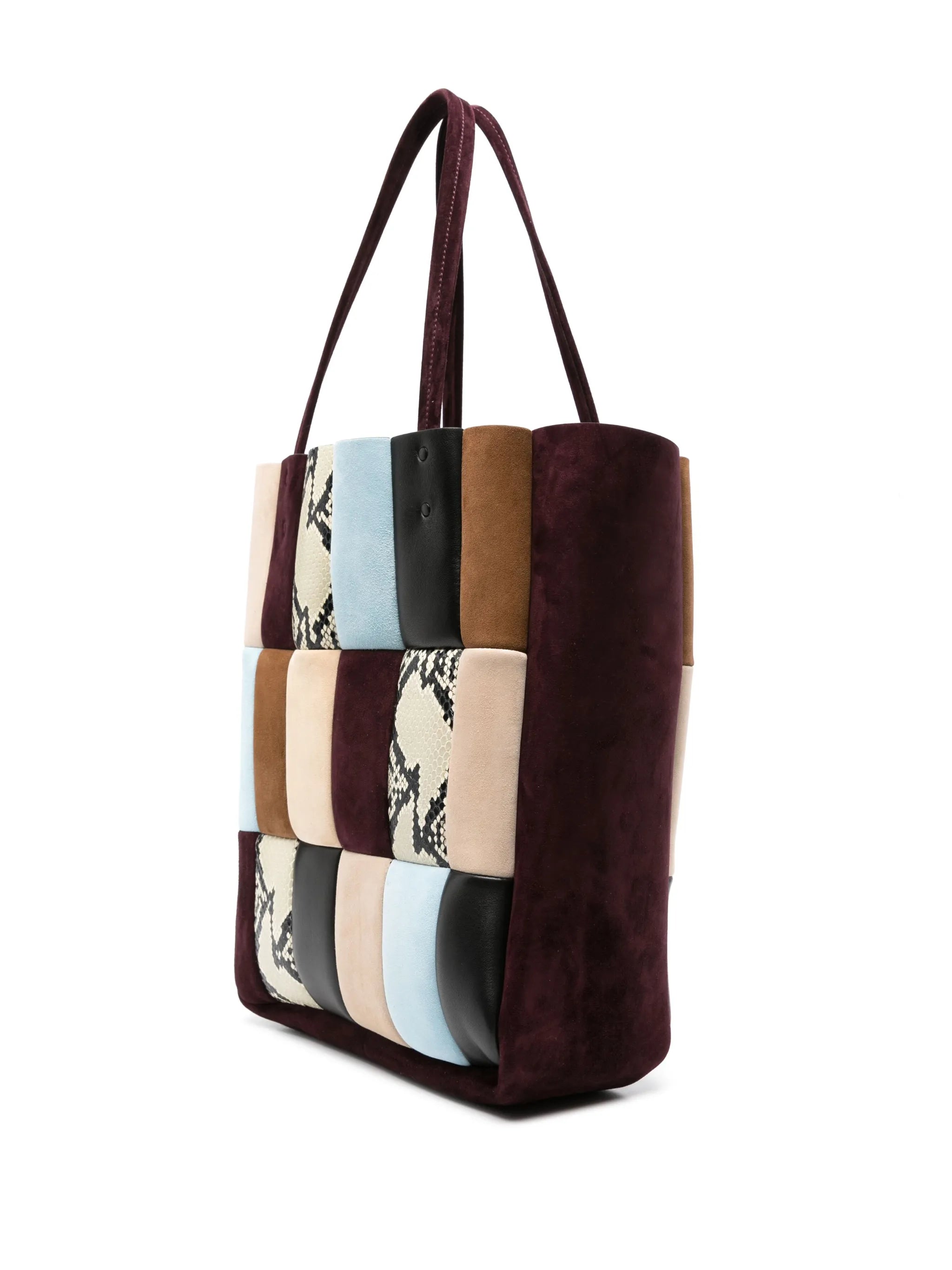 Zoe patchwork-design tote bag