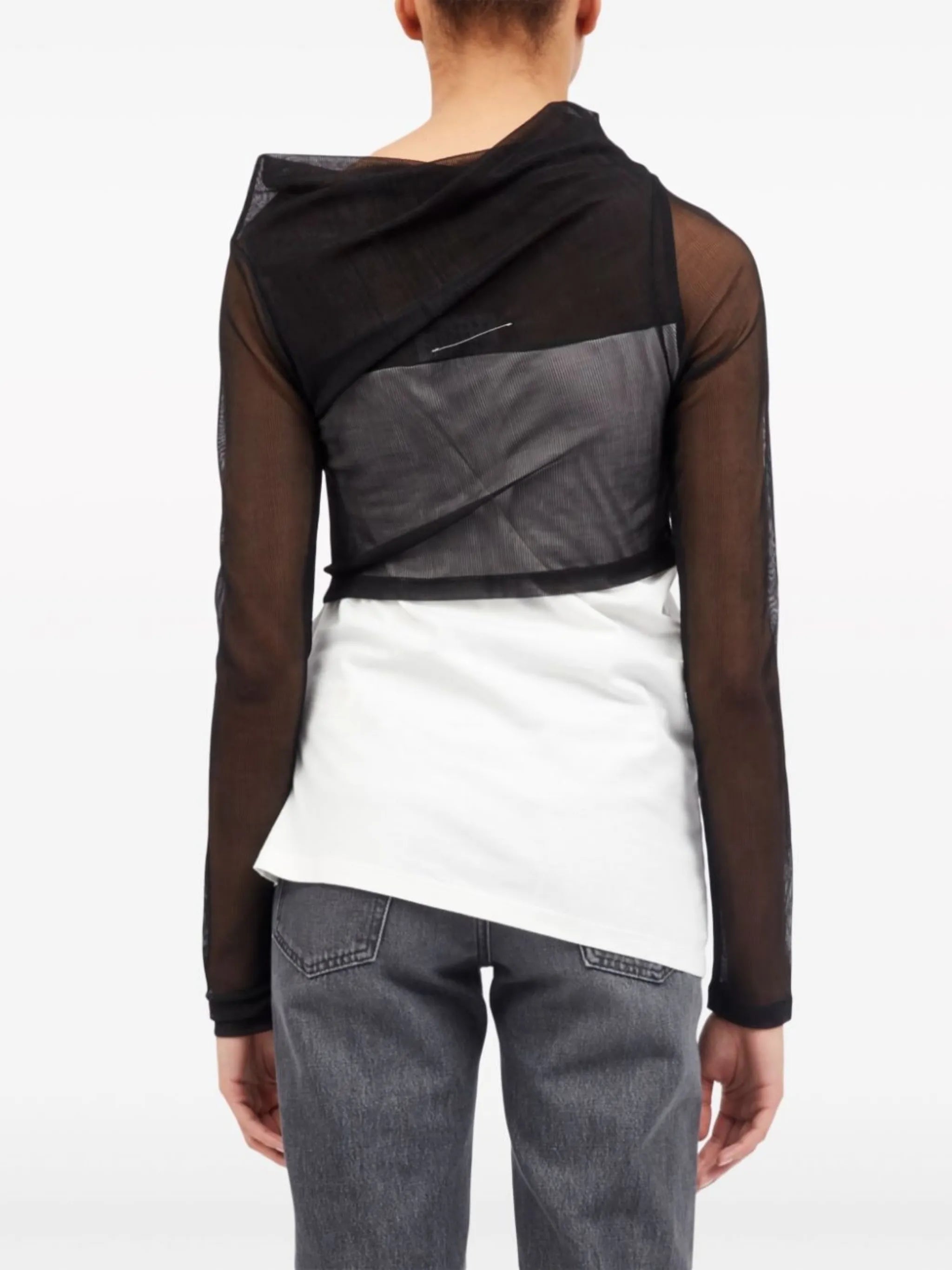 semi-sheer asymmetric top