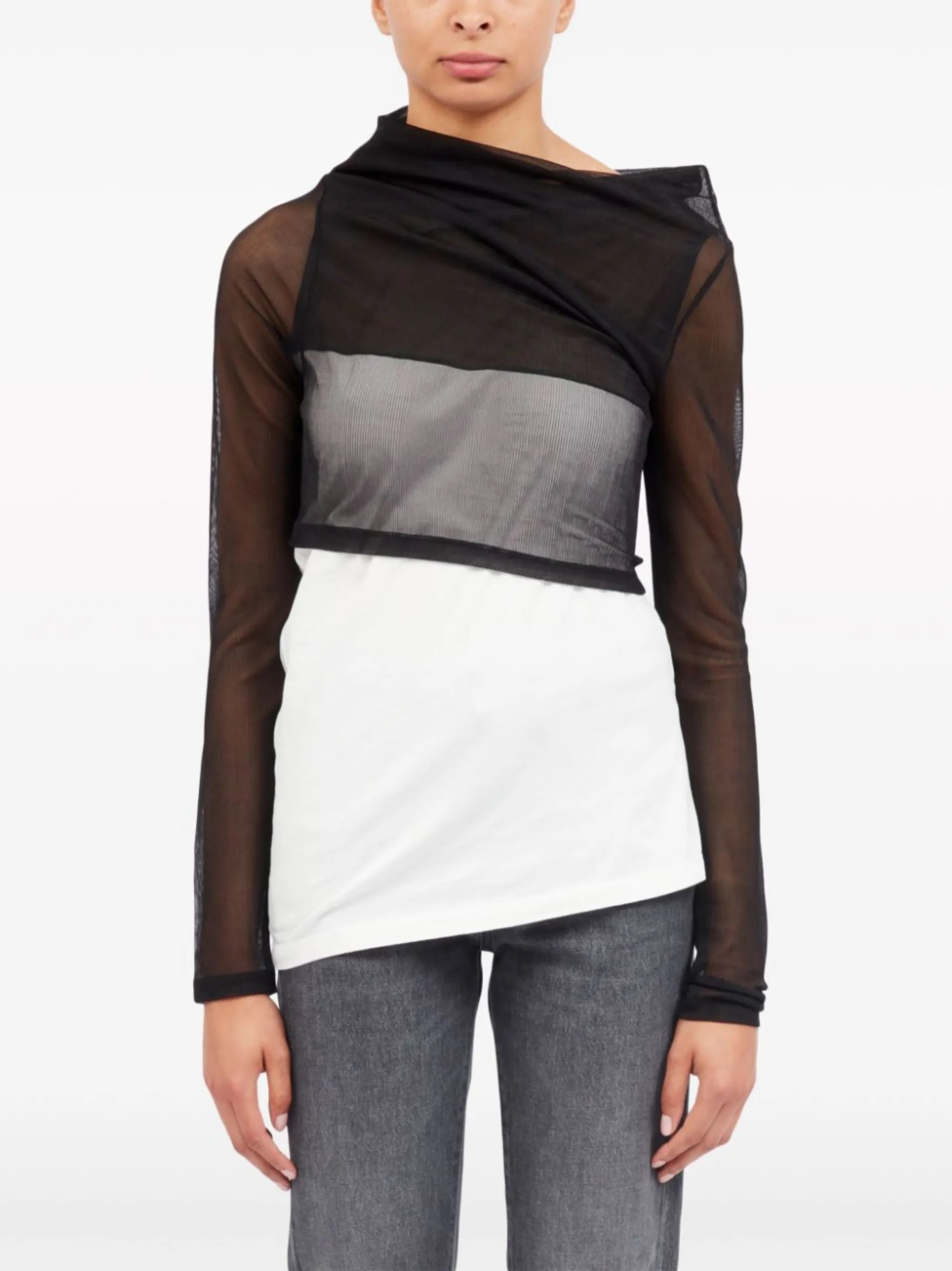 semi-sheer asymmetric top