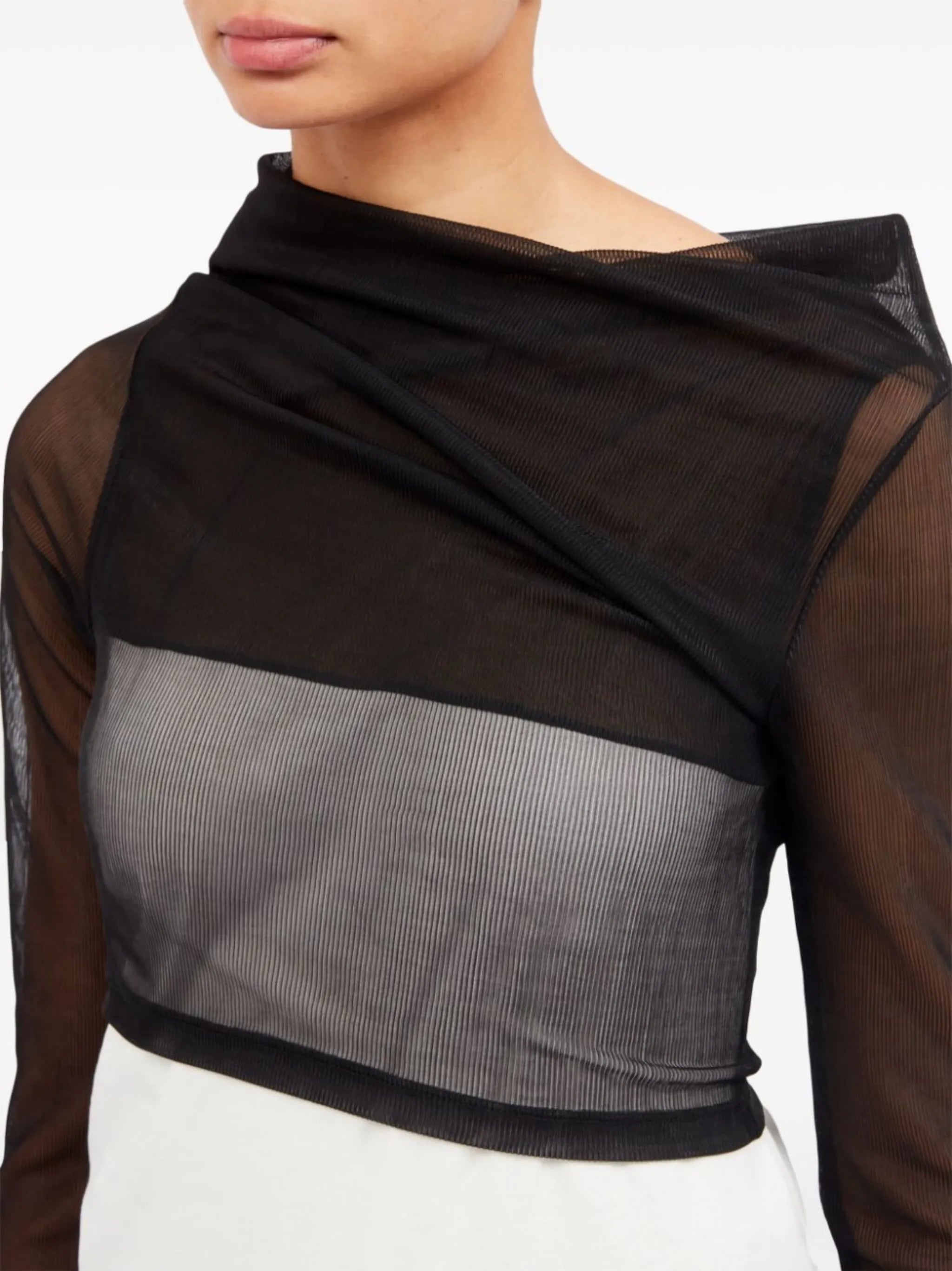 semi-sheer asymmetric top