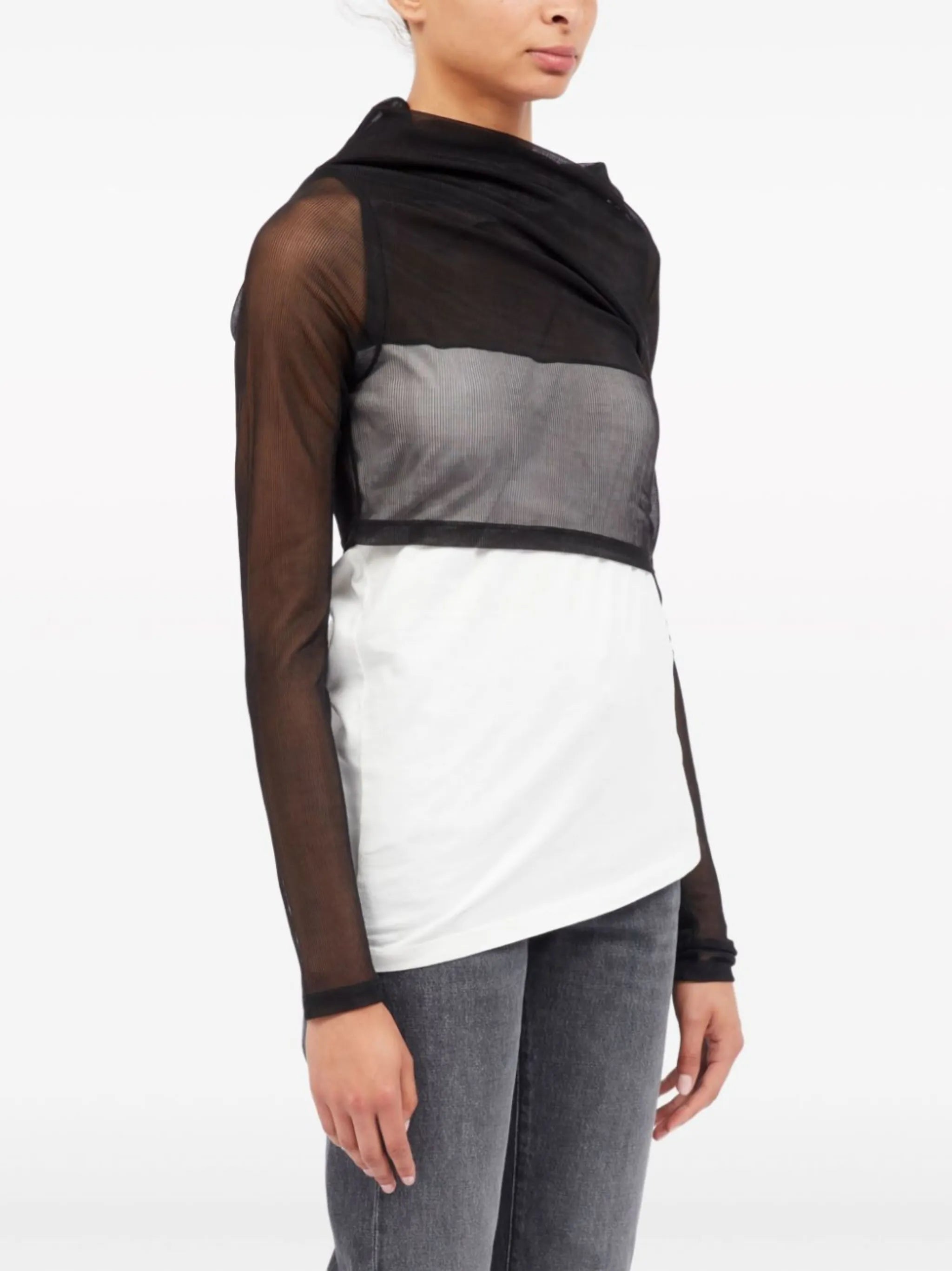 semi-sheer asymmetric top