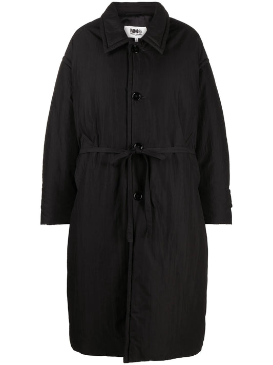 belted puffer coat