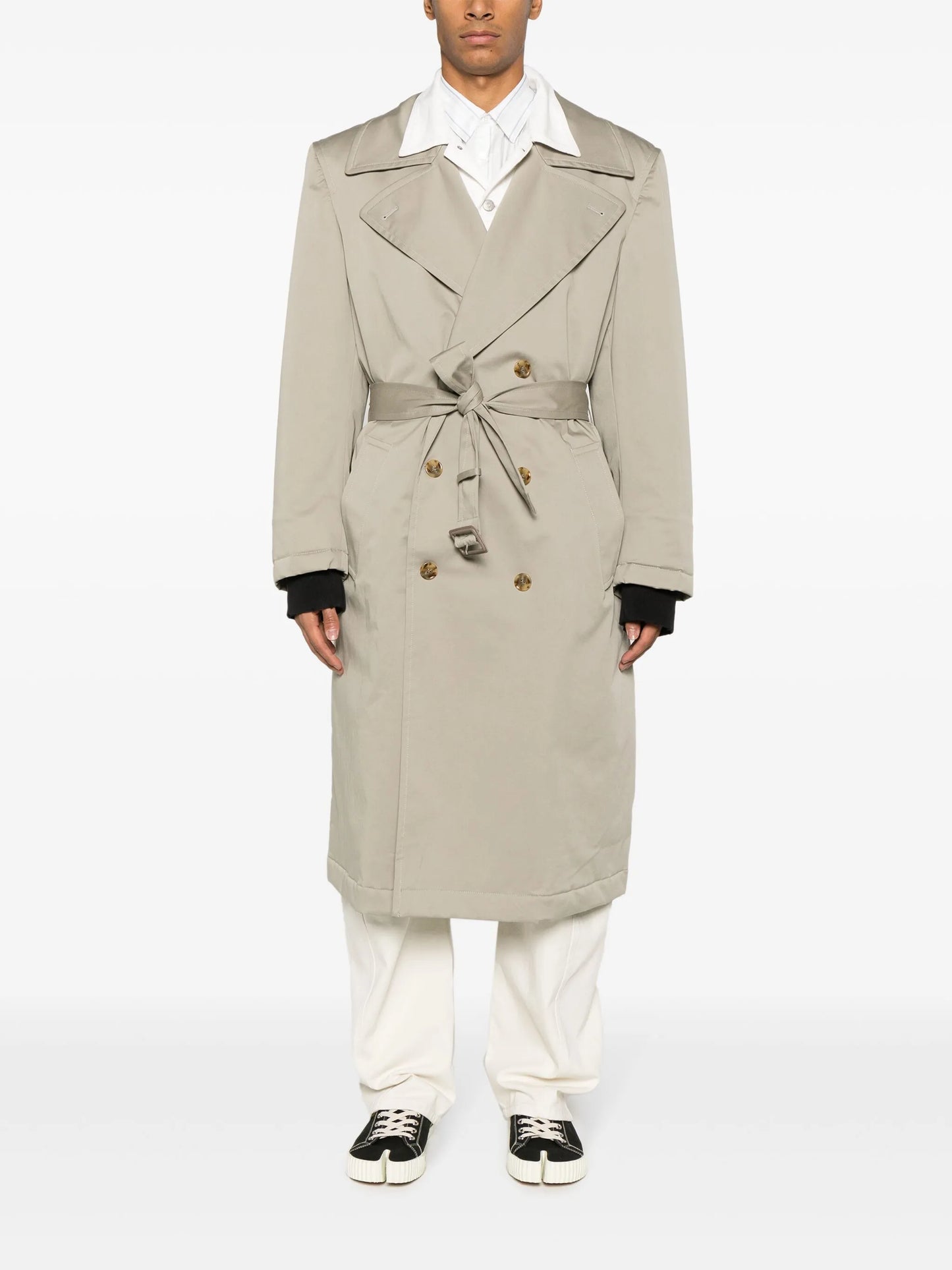 belted double-breasted coat