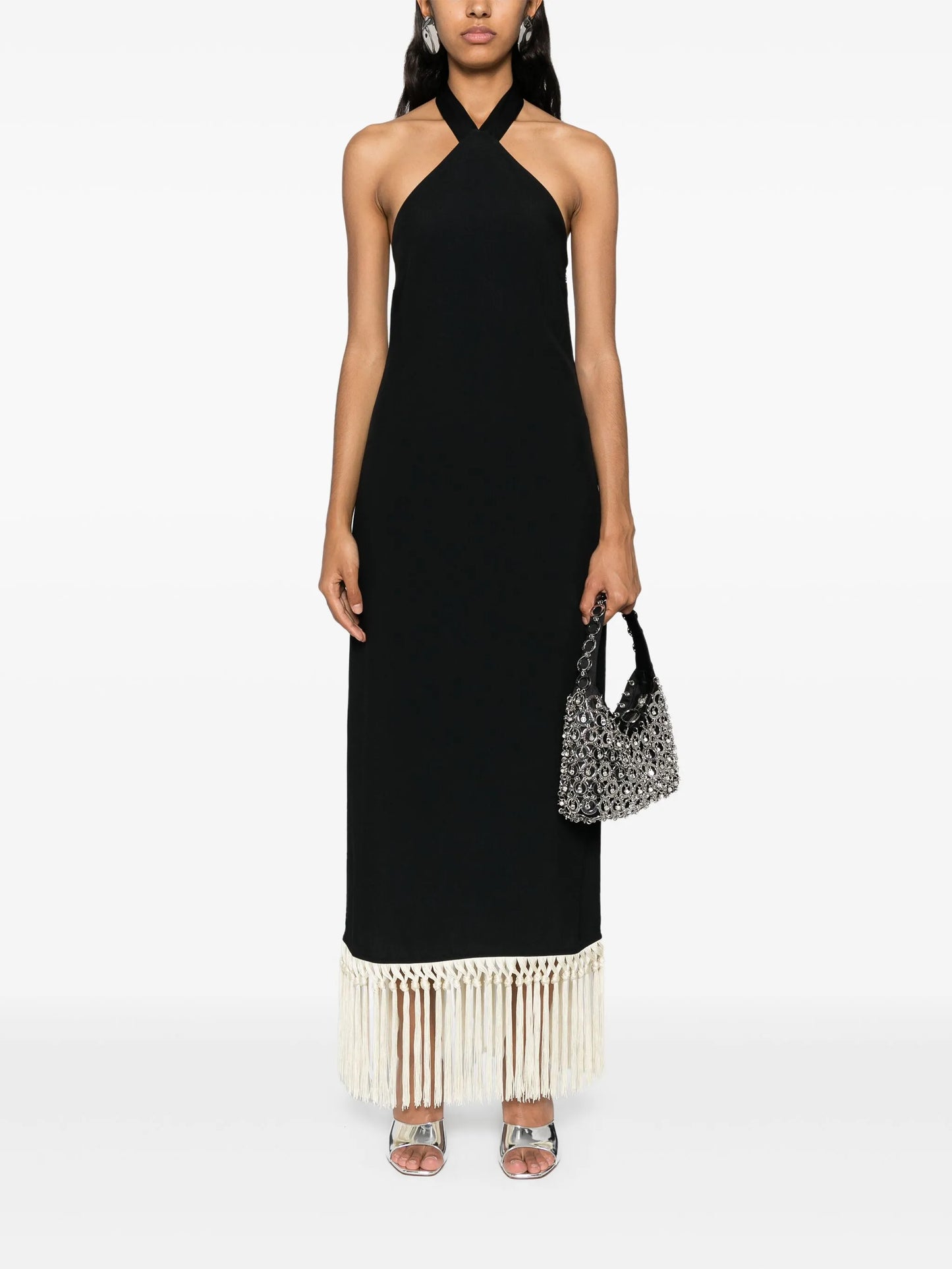 halterneck midi dress