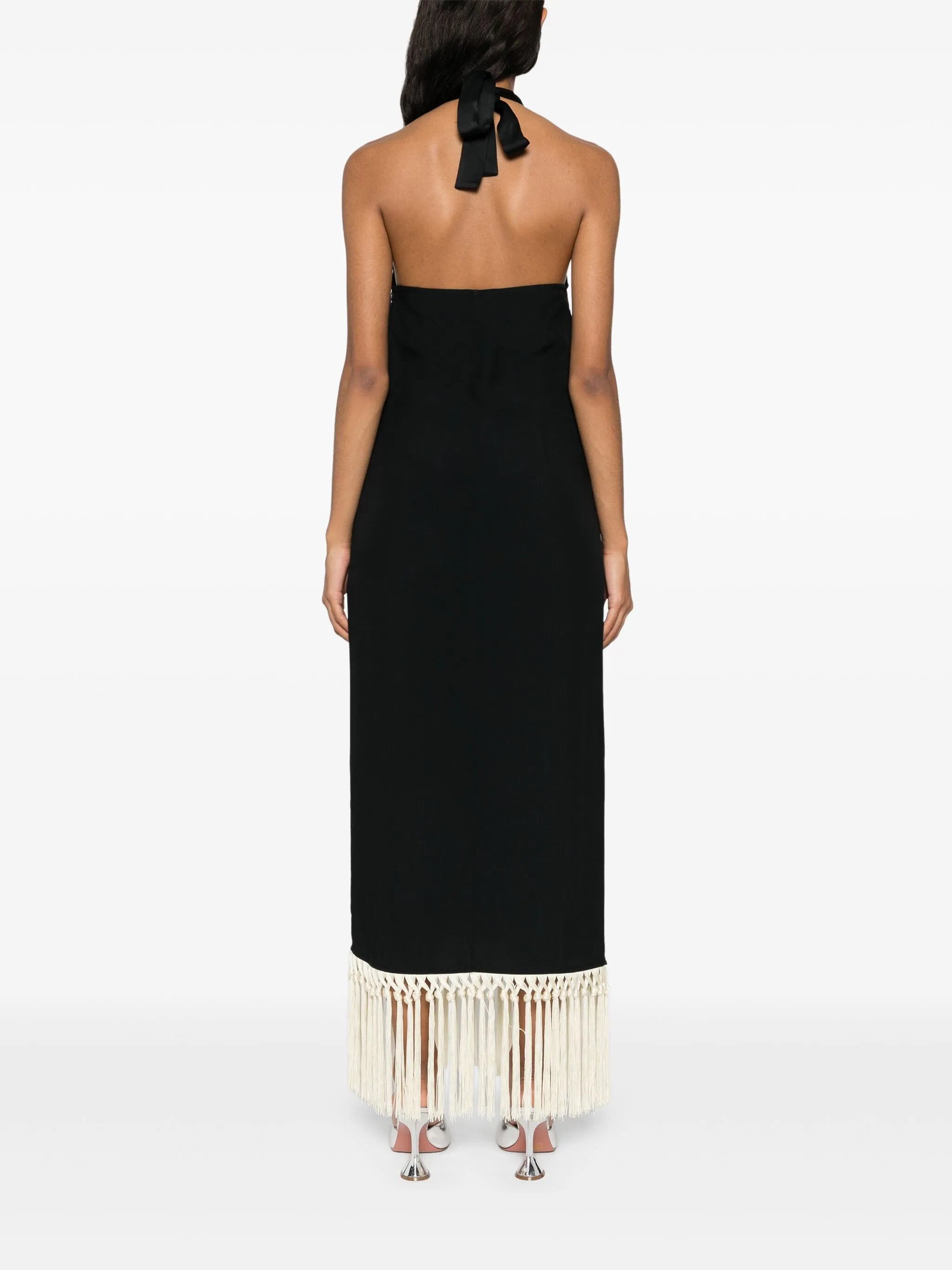 halterneck midi dress