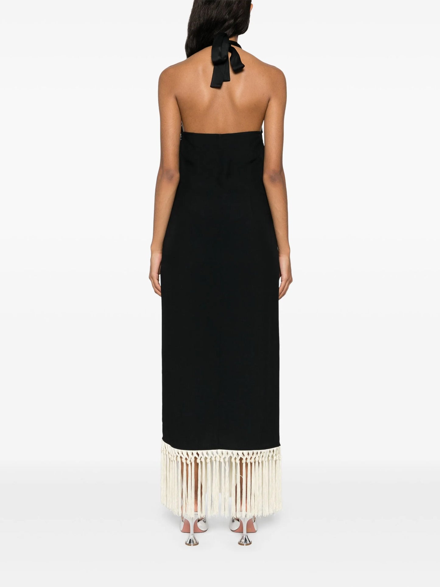 halterneck midi dress