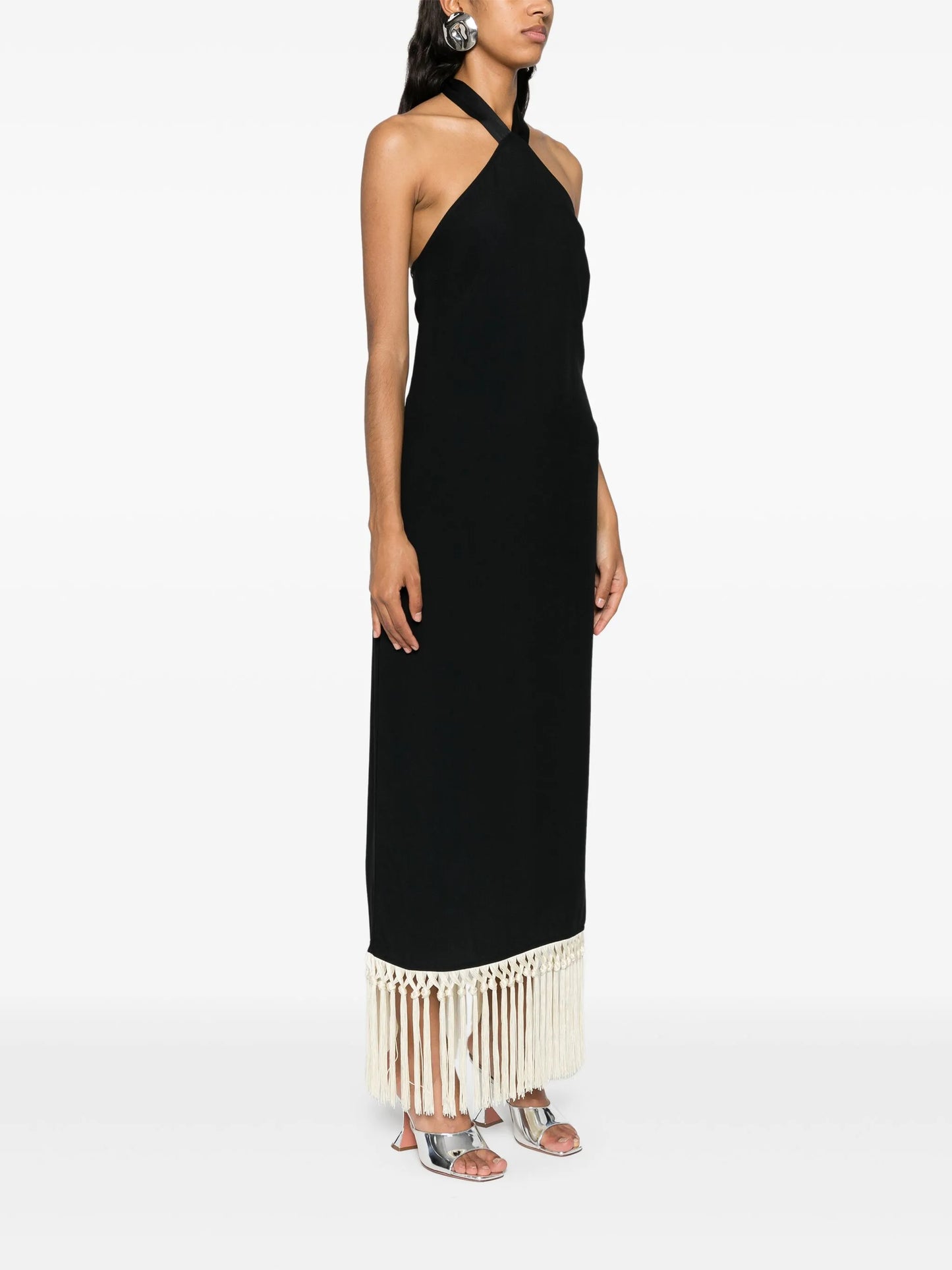 halterneck midi dress