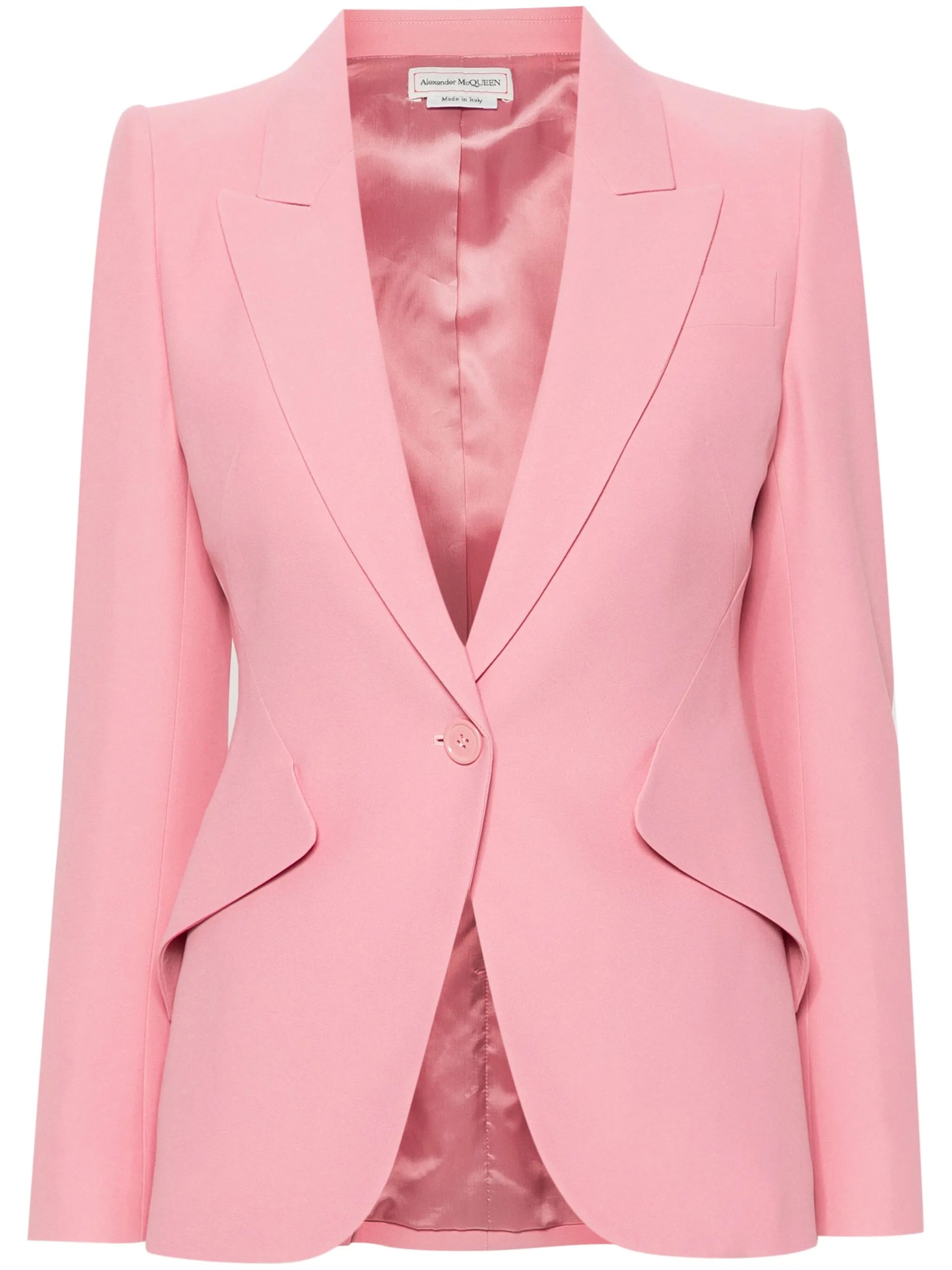 crepe peak-lapel blazer
