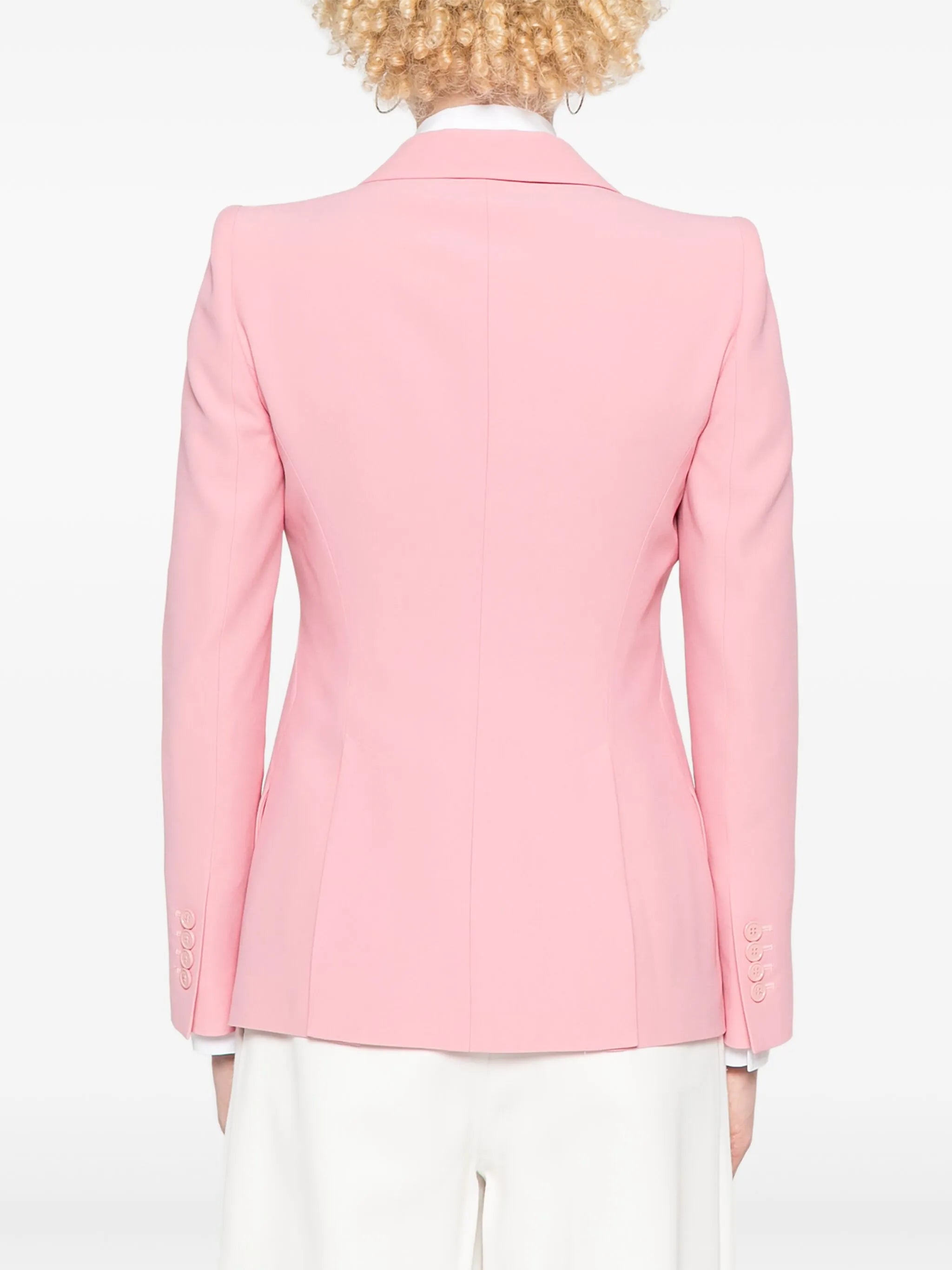 crepe peak-lapel blazer