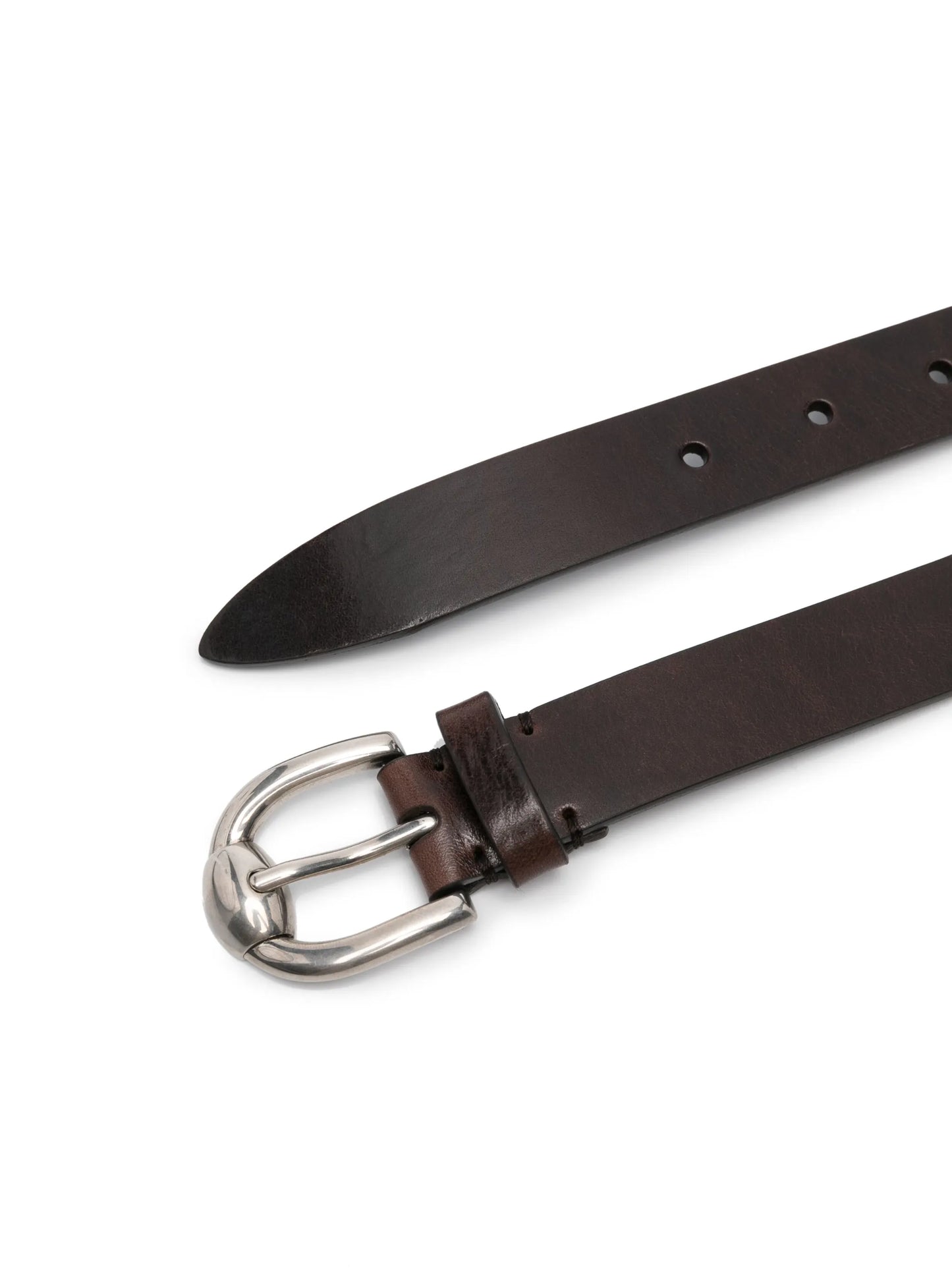 buckle-fastening leather belt