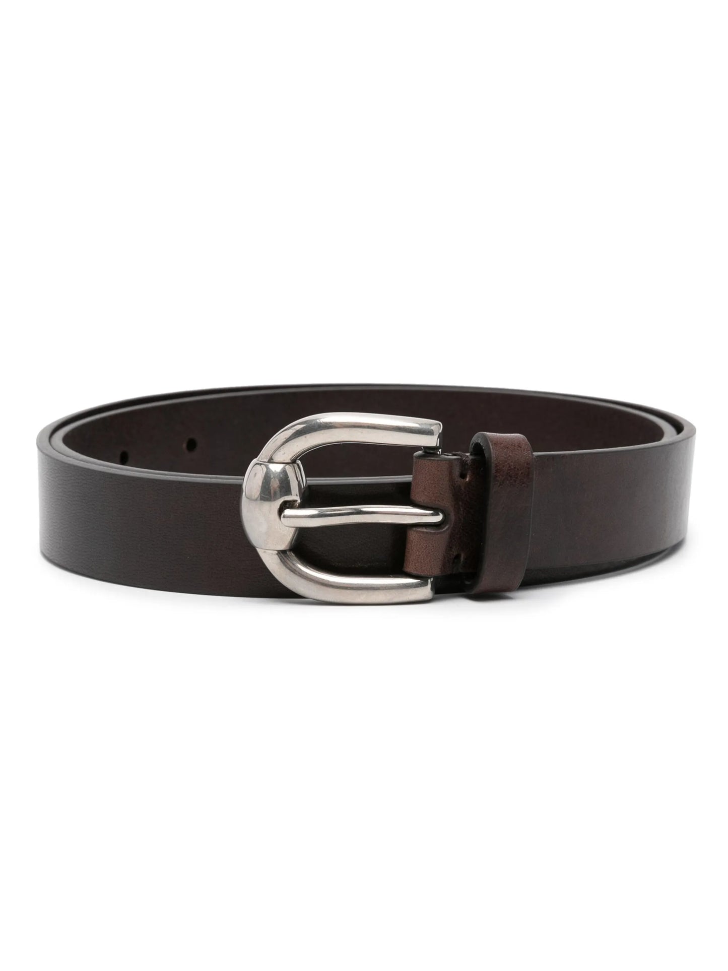 buckle-fastening leather belt