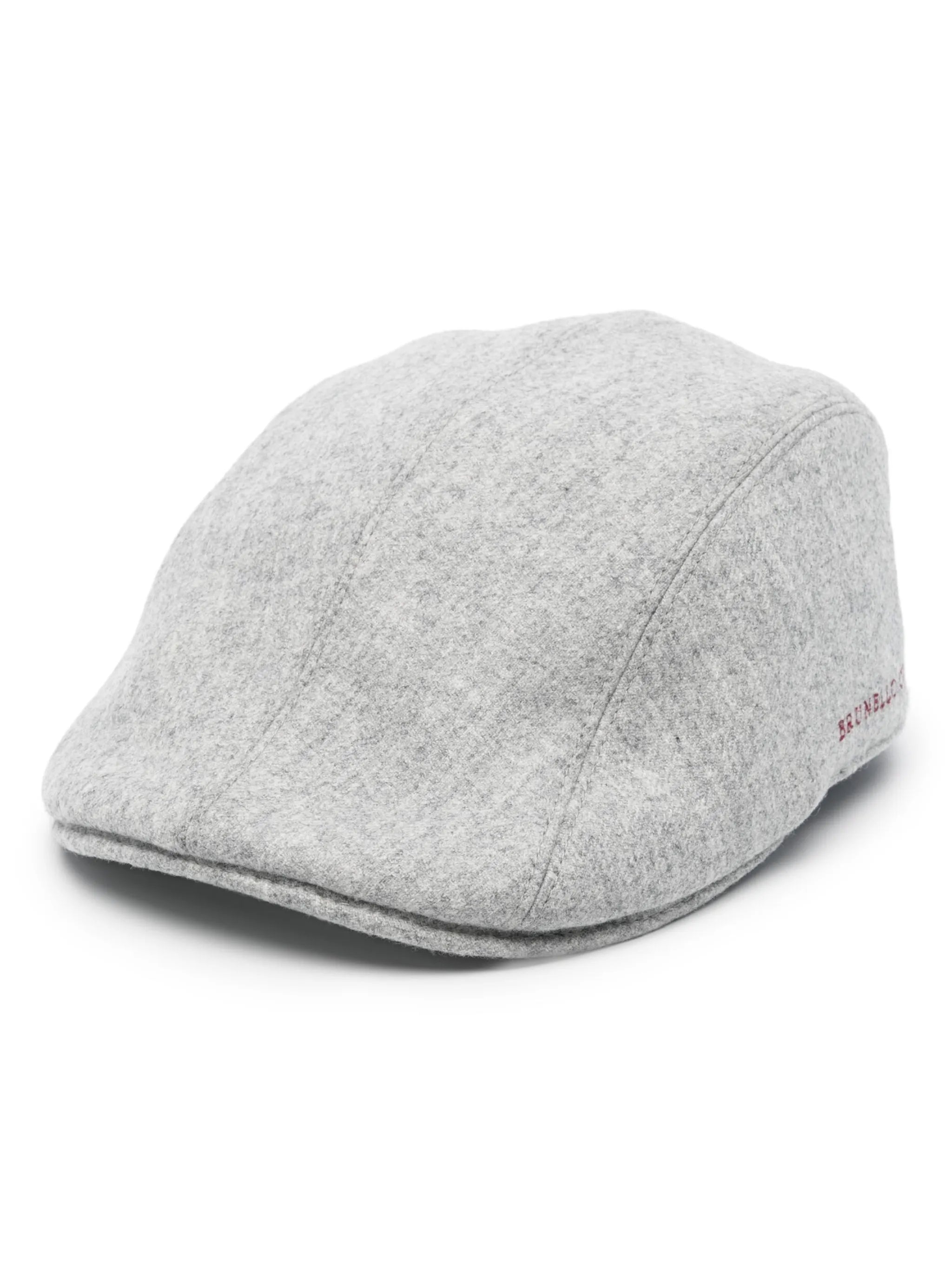 logo-embroidered wool beret
