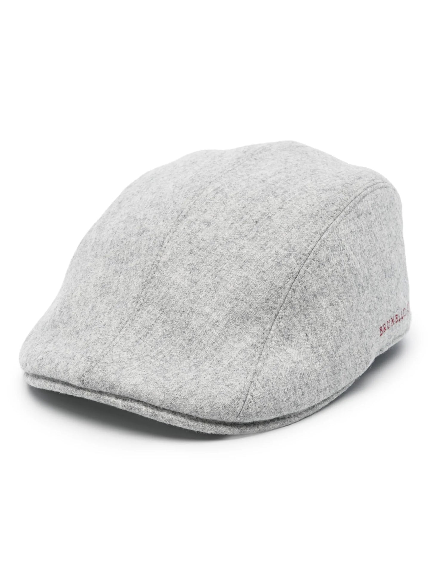 logo-embroidered wool beret