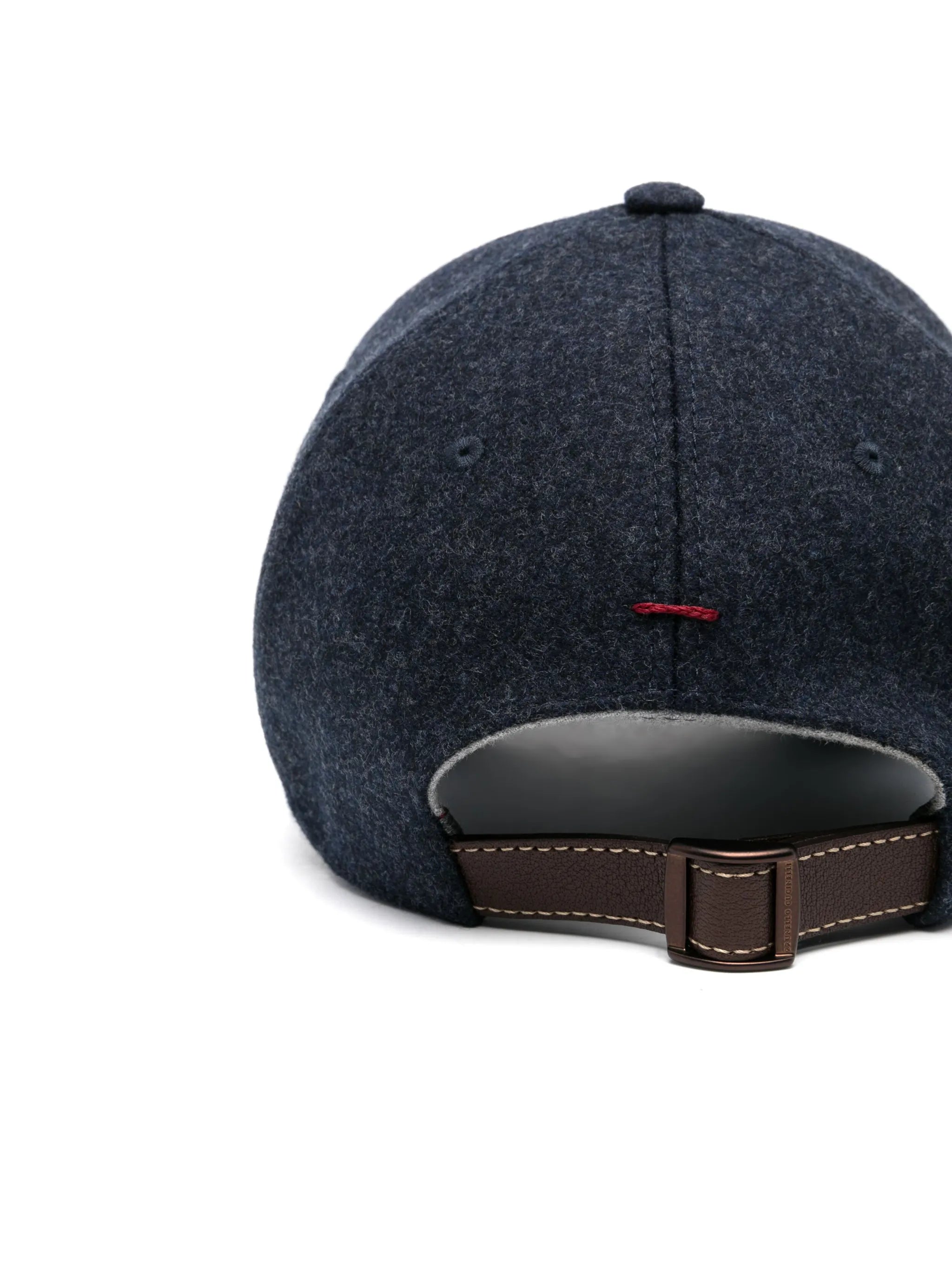 embroidered-logo wool baseball cap