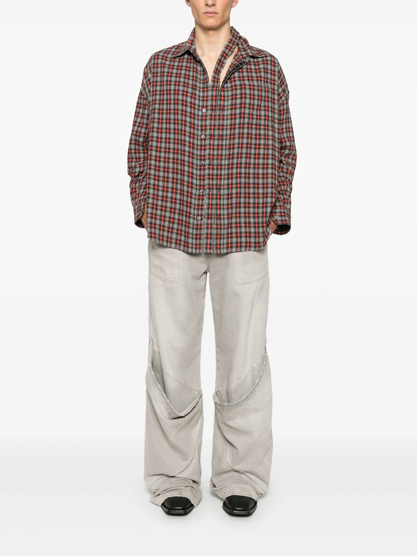 check-pattern shirt