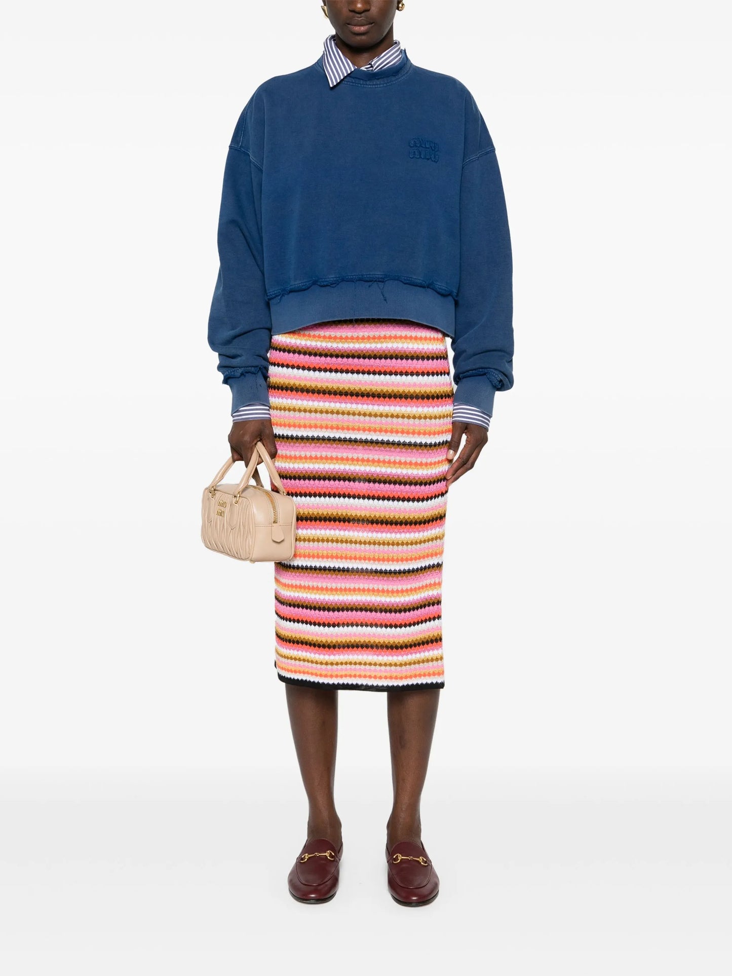 logo-patches cotton sweatshirt