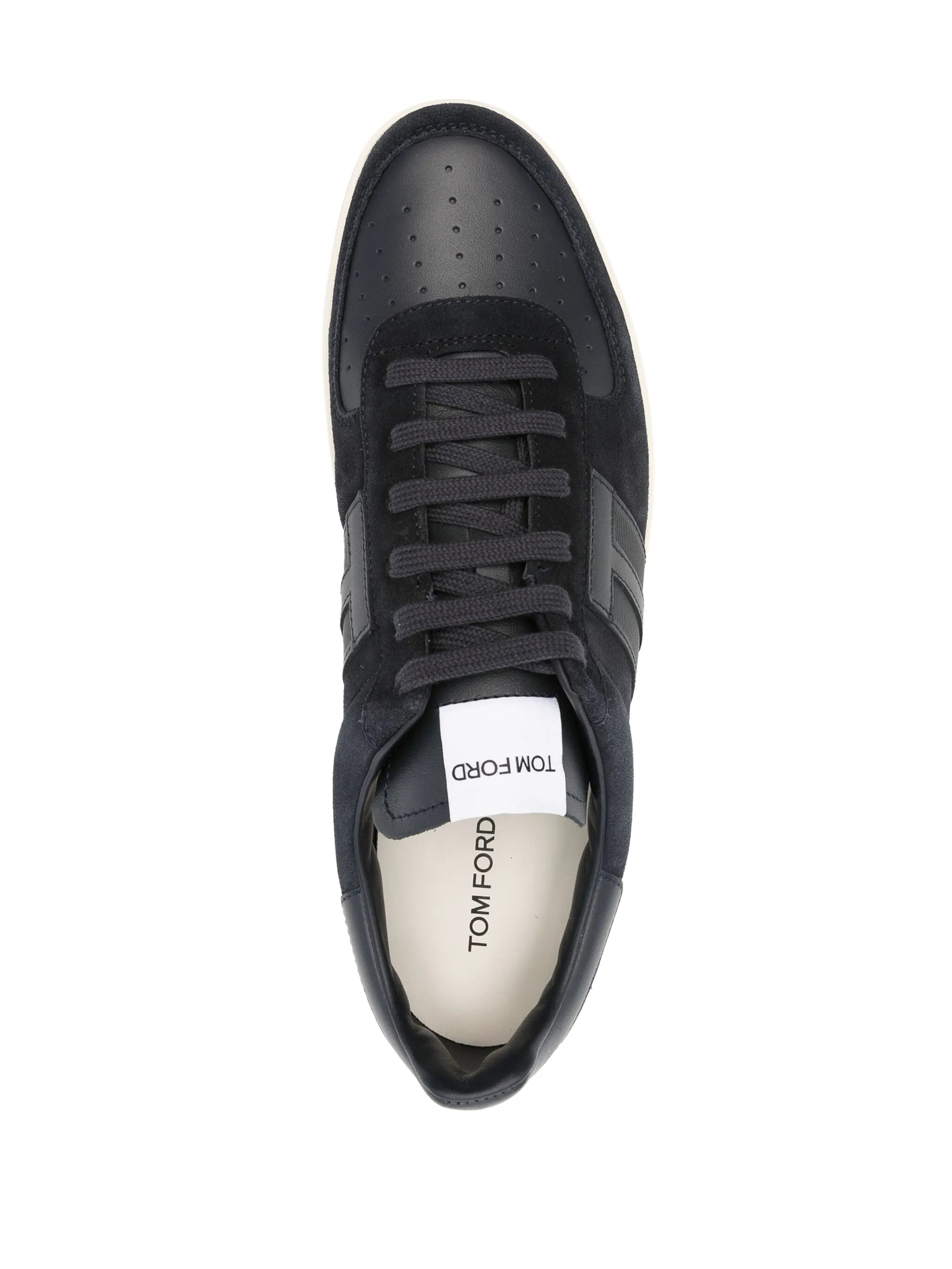 T-patch suede sneakers