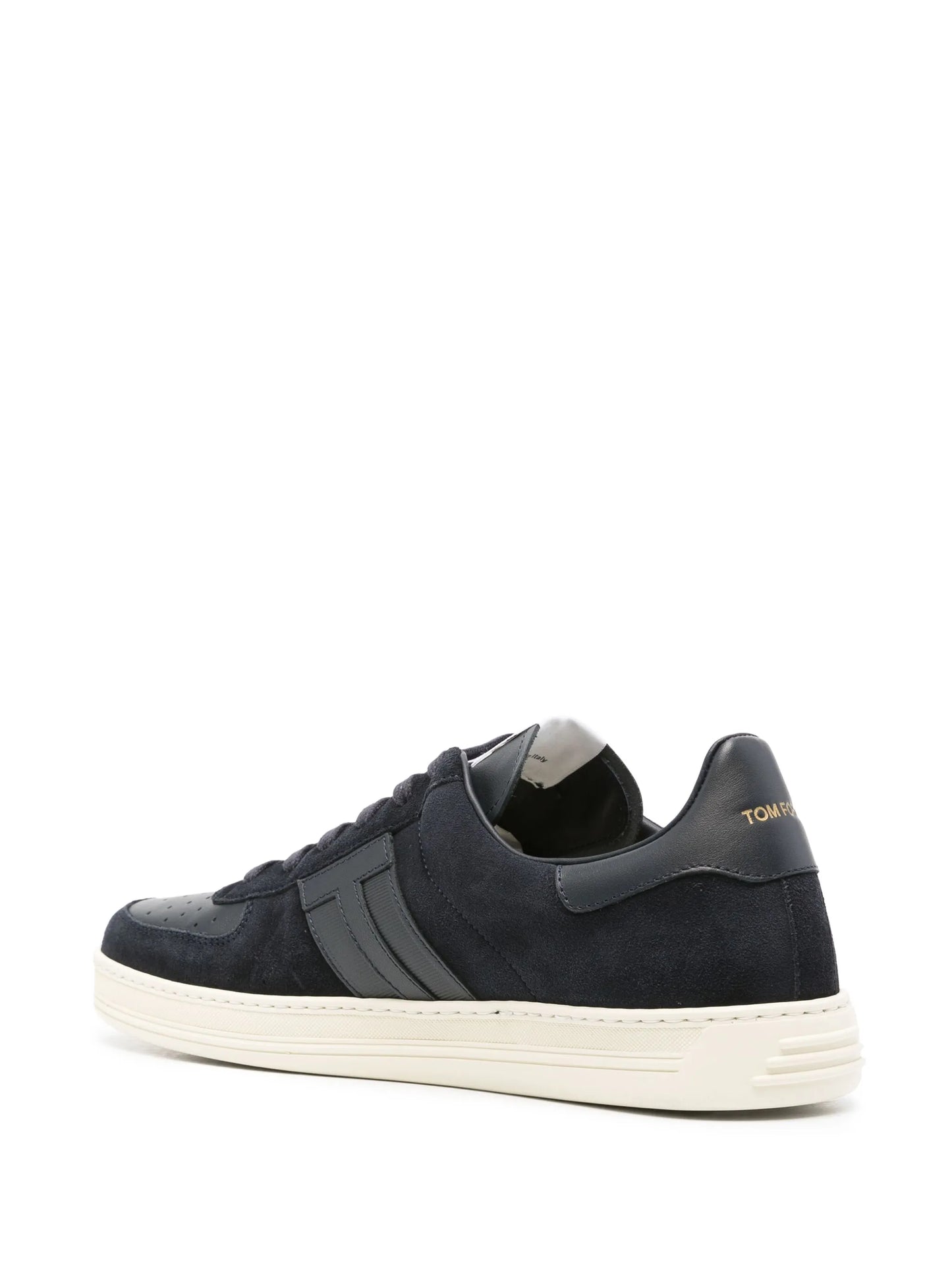 T-patch suede sneakers