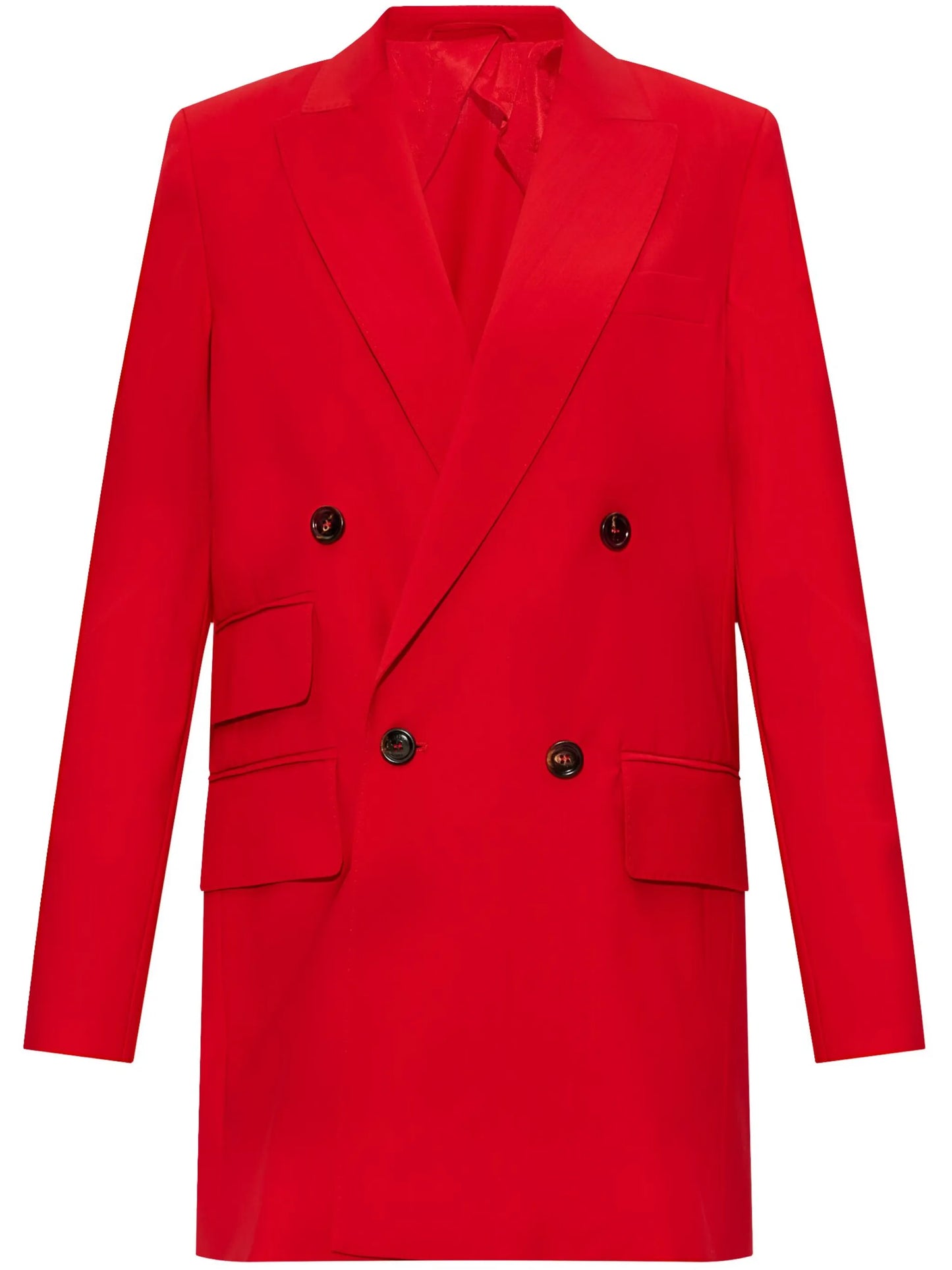 double-breasted virgin-wool blazer