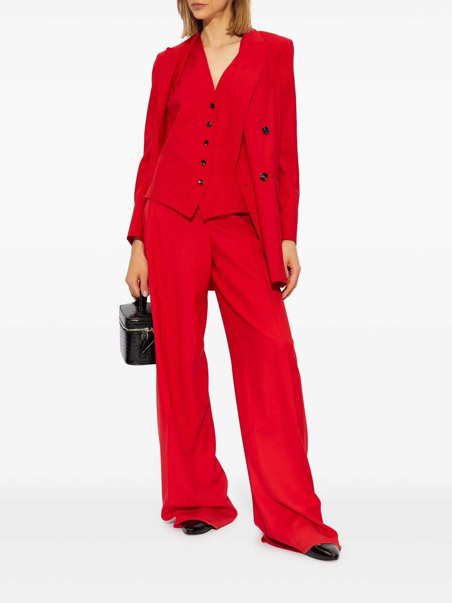 double-breasted virgin-wool blazer