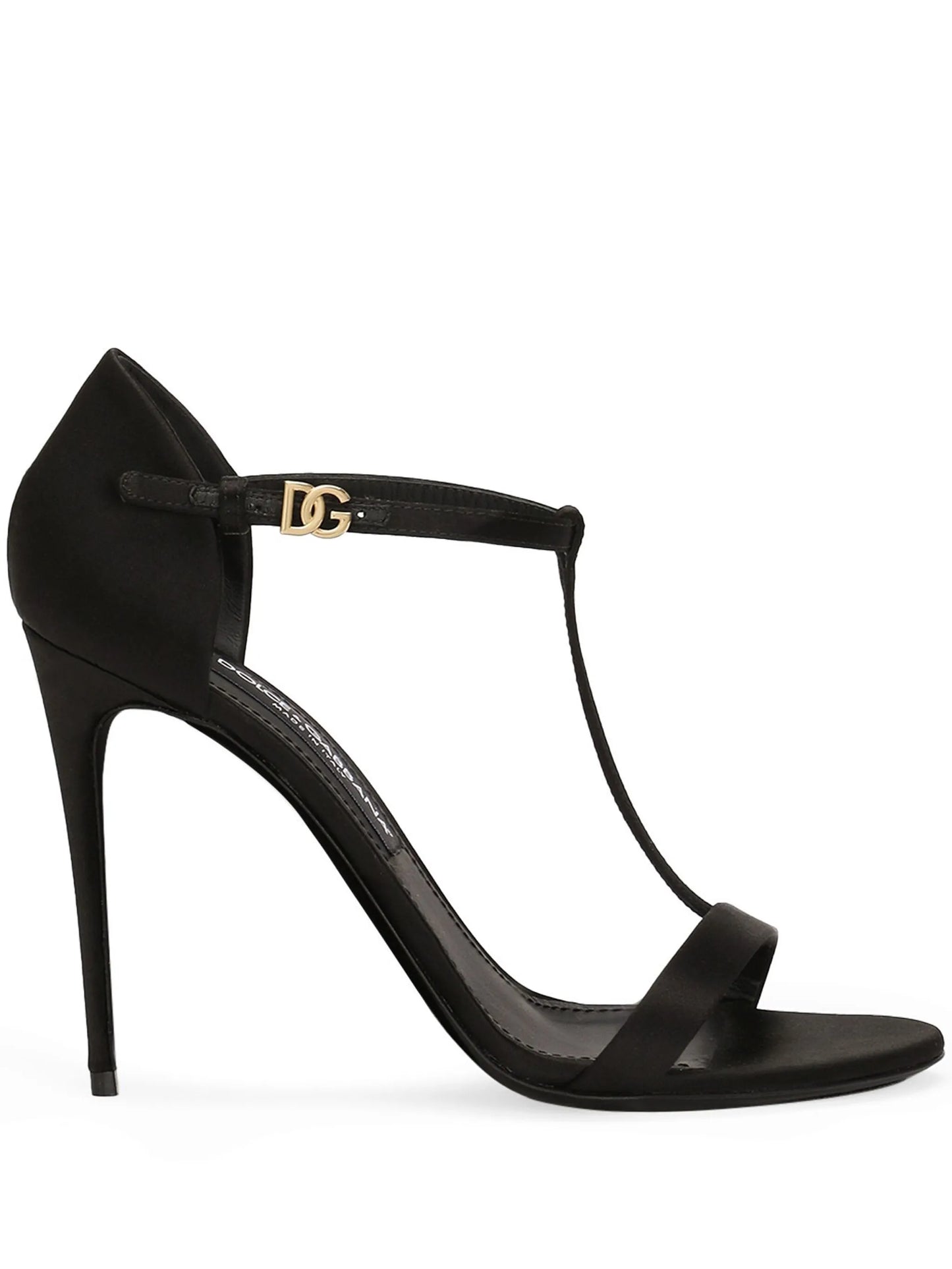105mm satin T-bar sandals