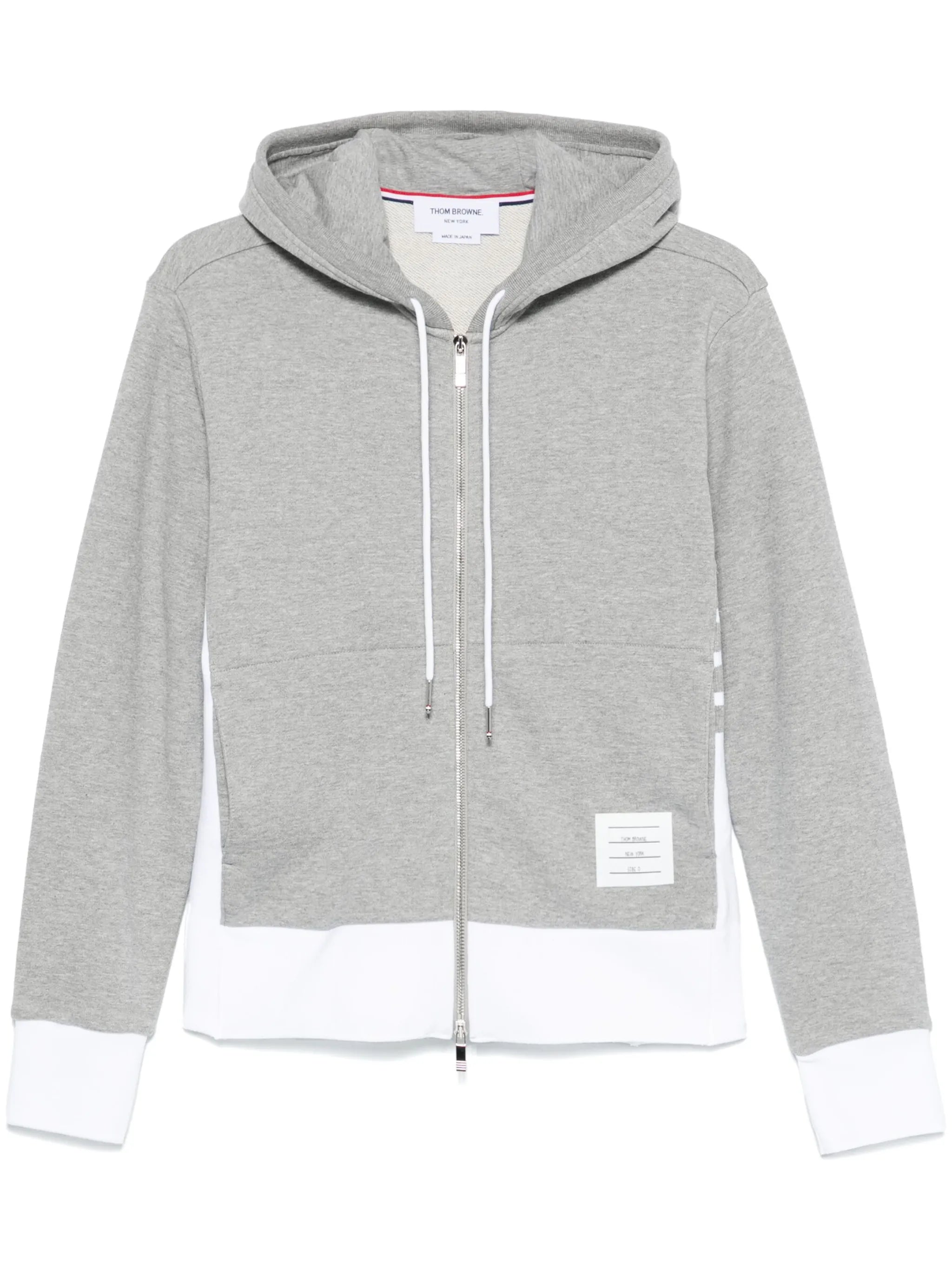 4-Bar stripe zip-up hoodie