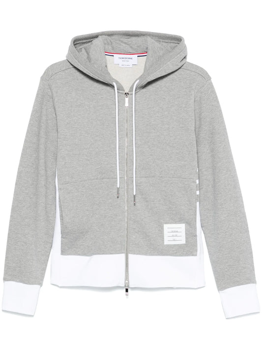 4-Bar stripe zip-up hoodie