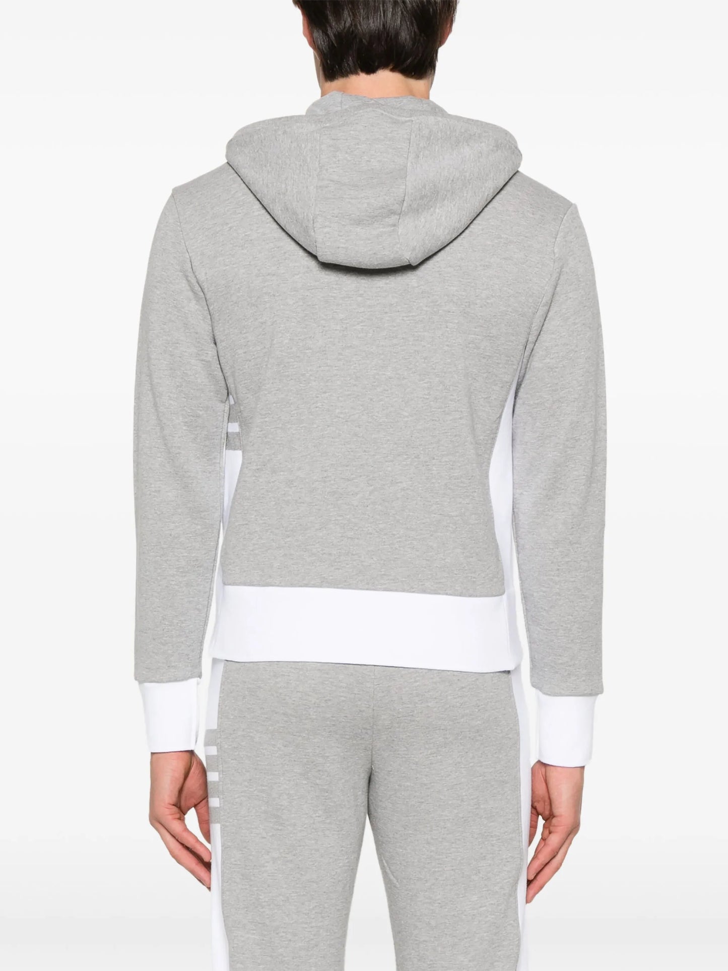 4-Bar stripe zip-up hoodie