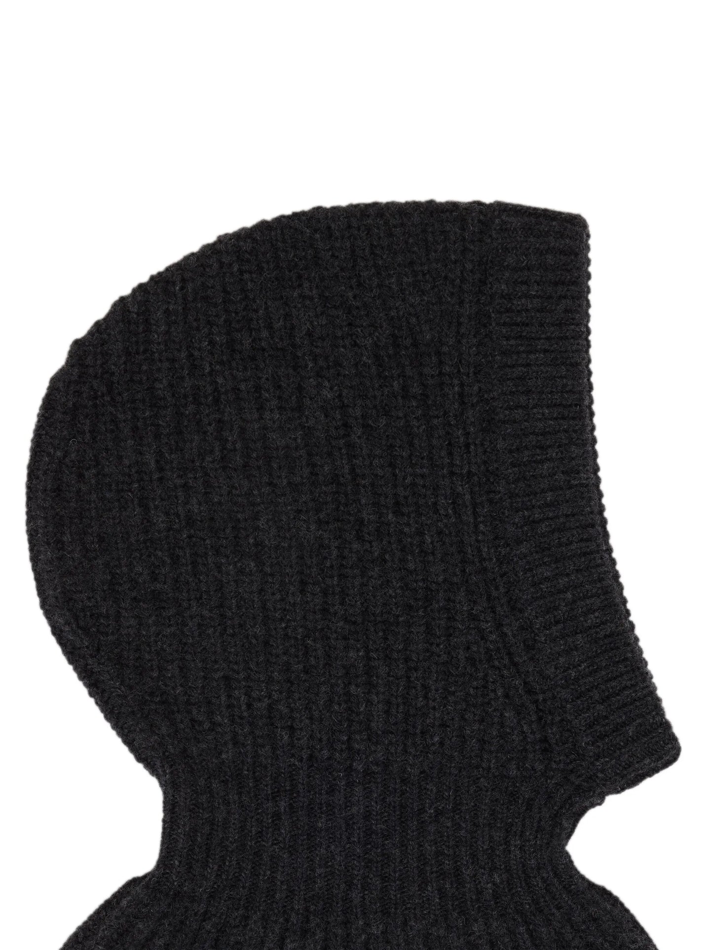 ribbed-knit lambs wool balaclava