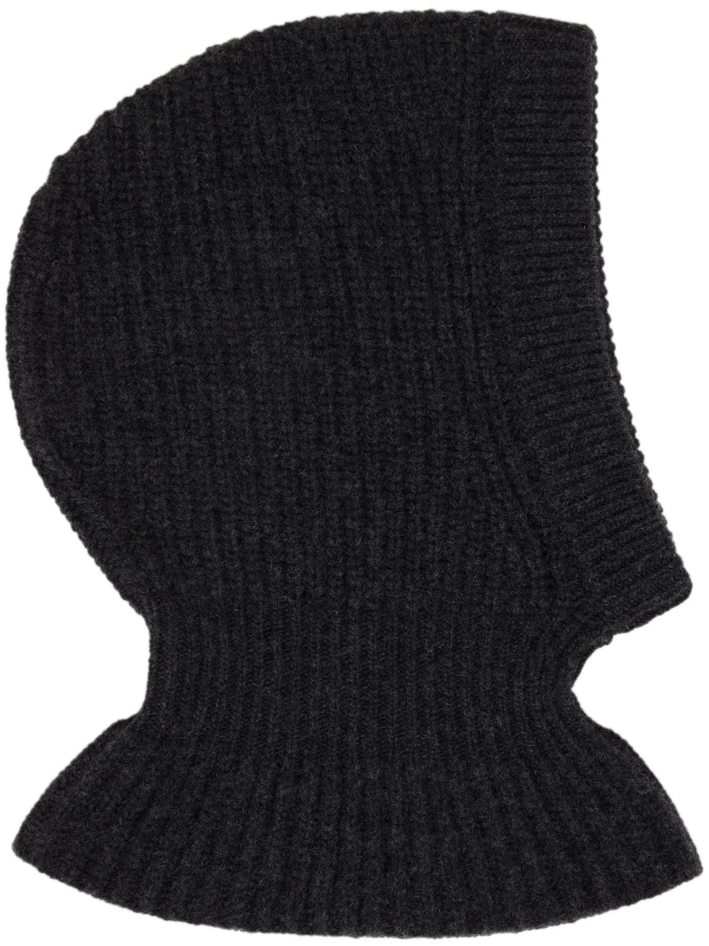 ribbed-knit lambs wool balaclava