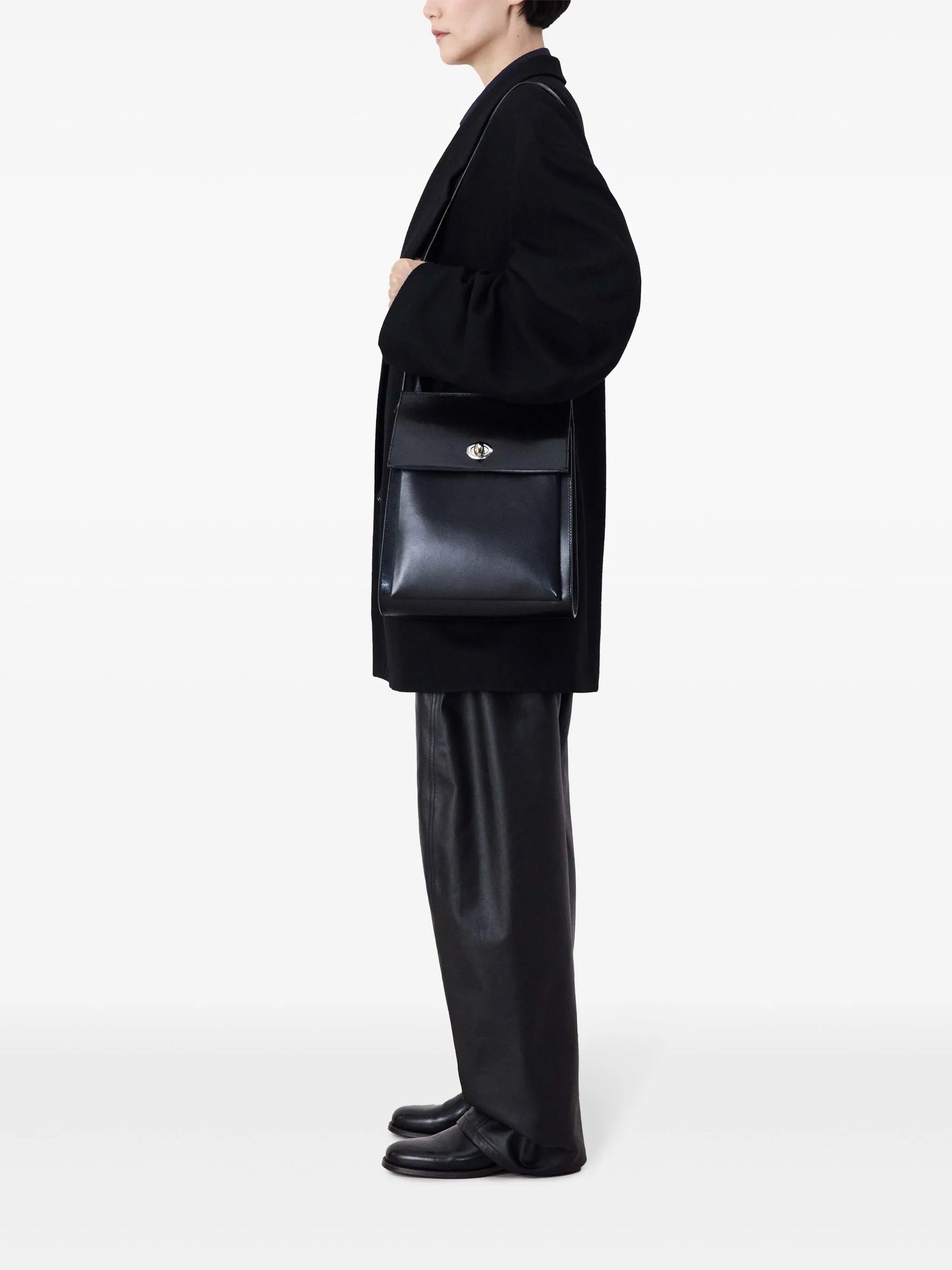 Seed leather shoulder bag