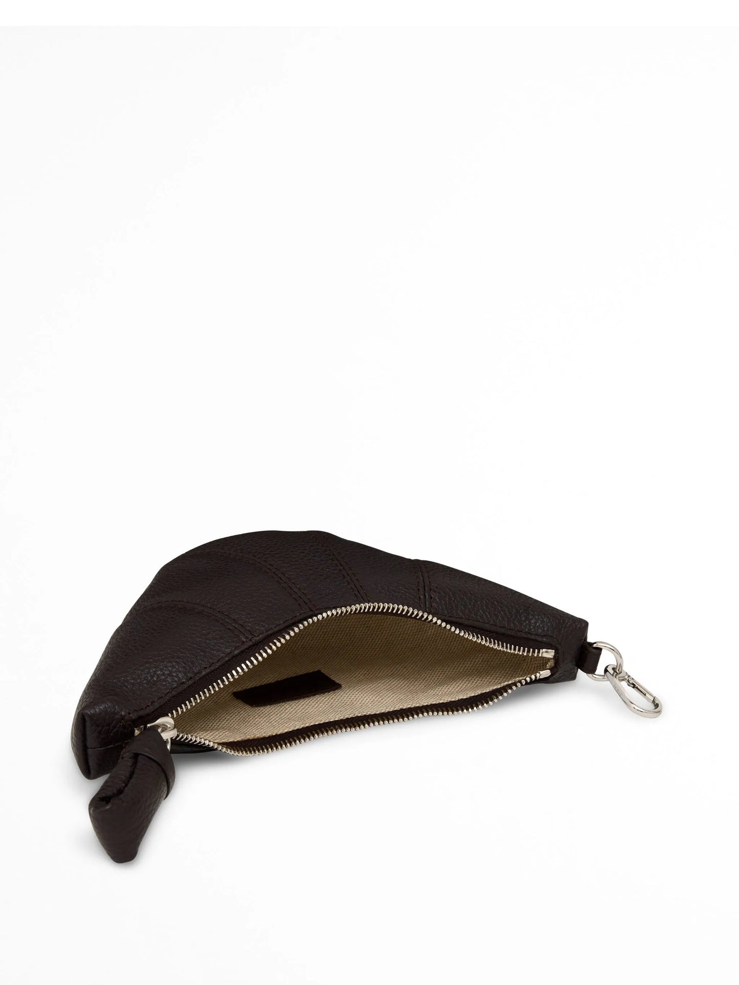 Croissant leather coin purse