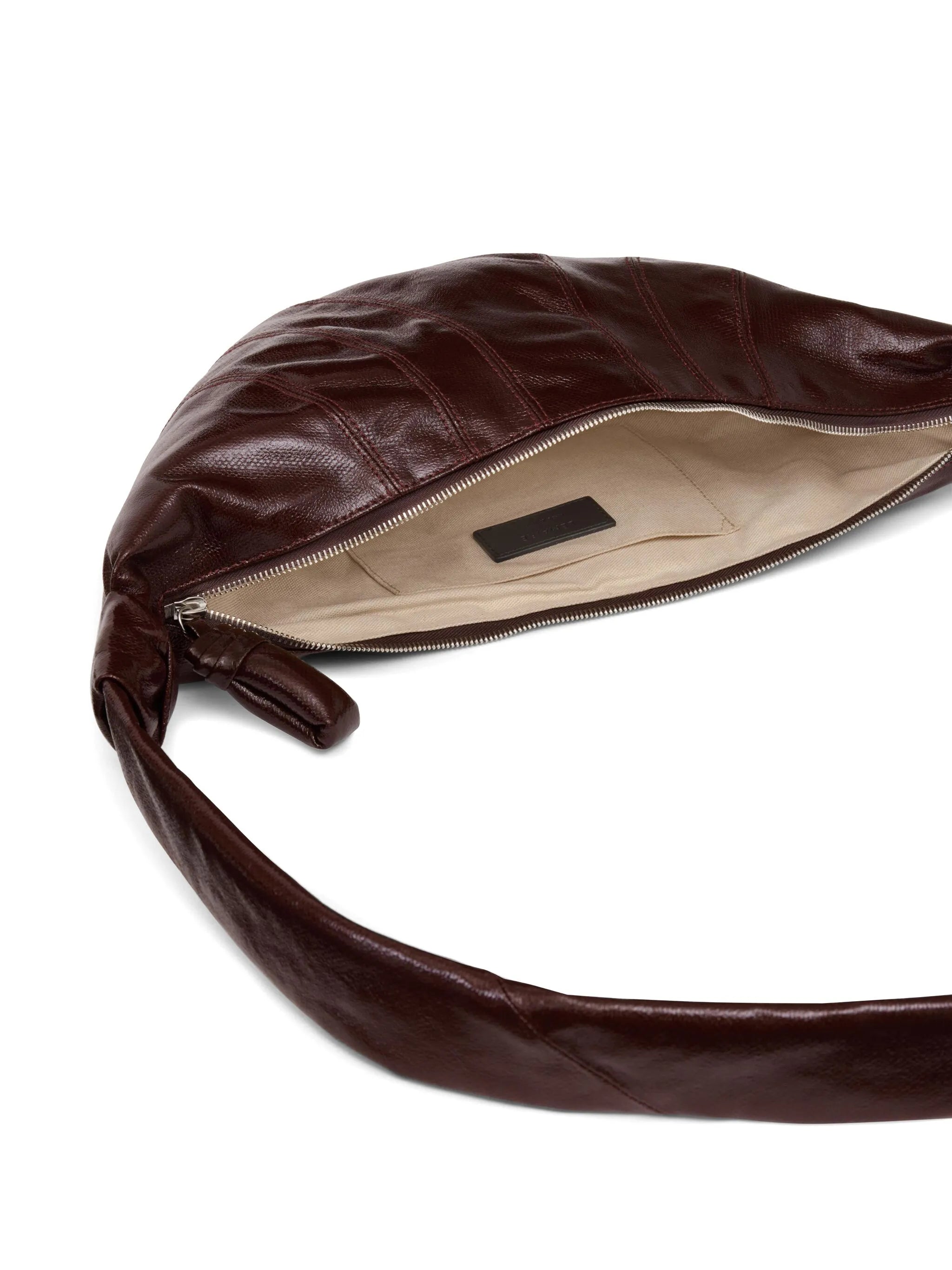medium Croissant bag in coated cotton