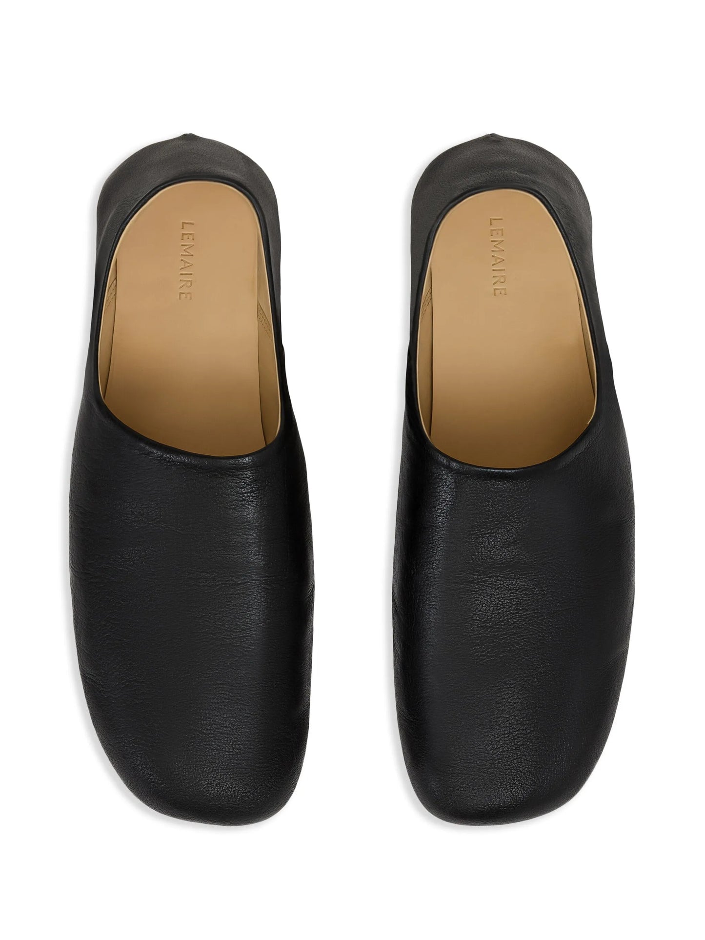 folding-heel leather slippers