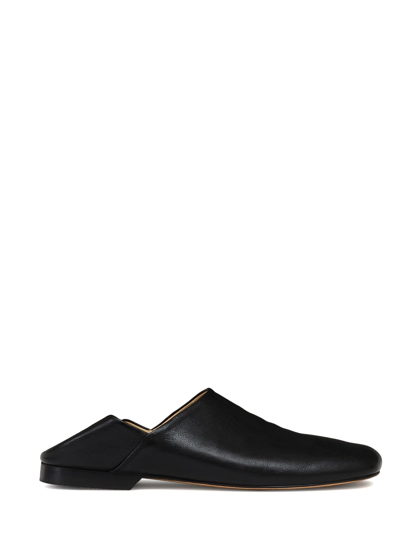 folding-heel leather slippers