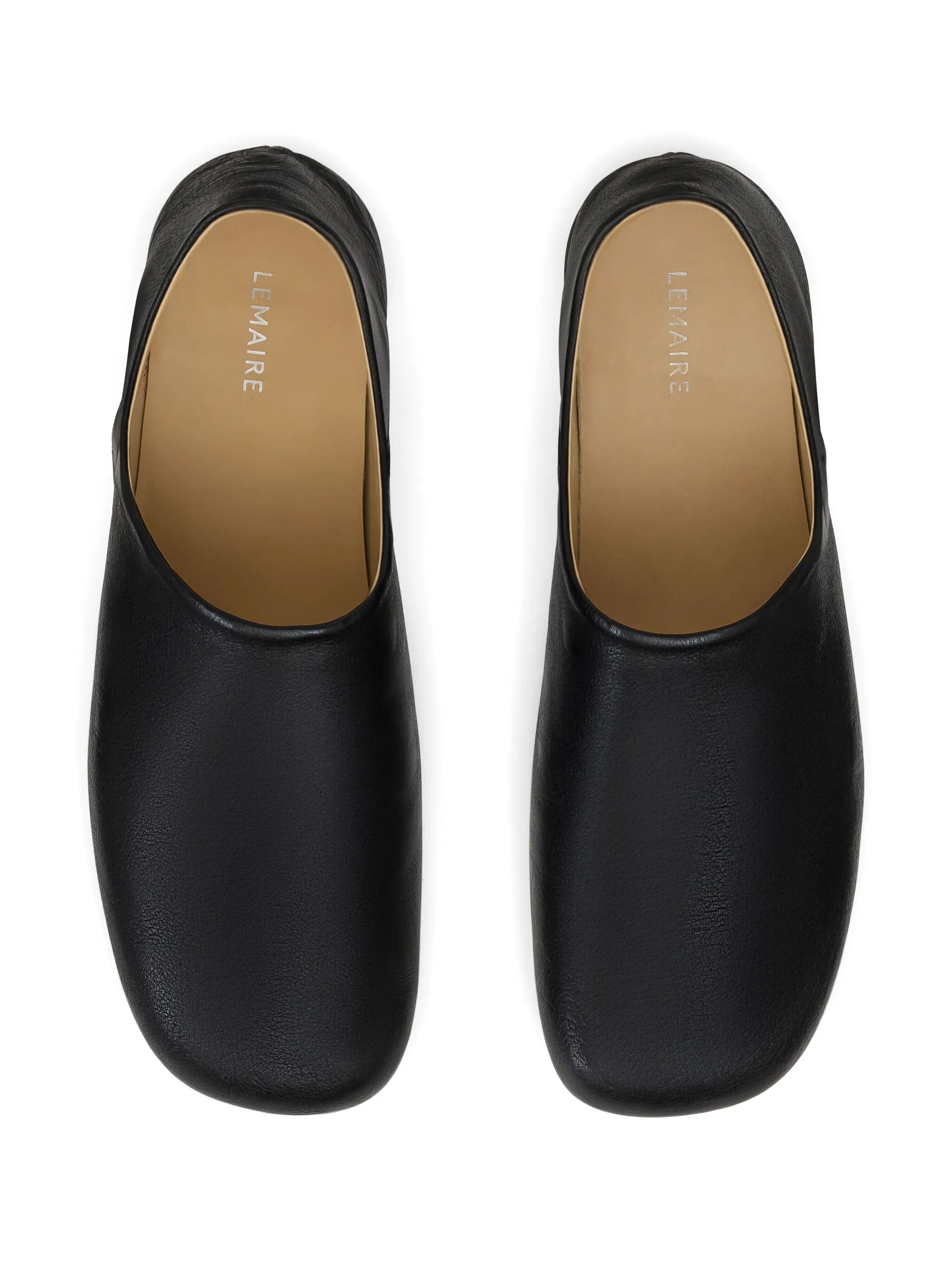 folding-heel leather slippers