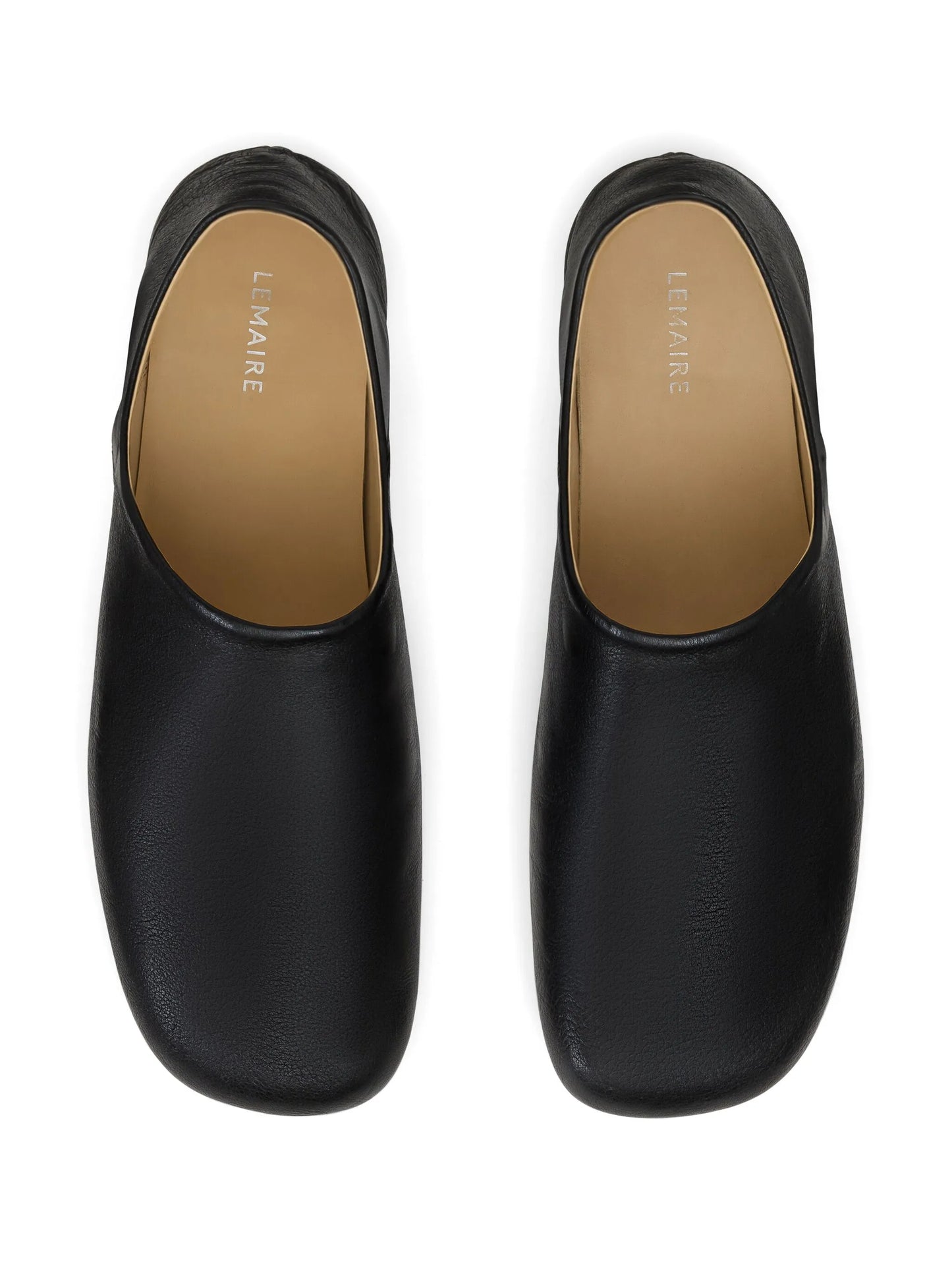 folding-heel leather slippers