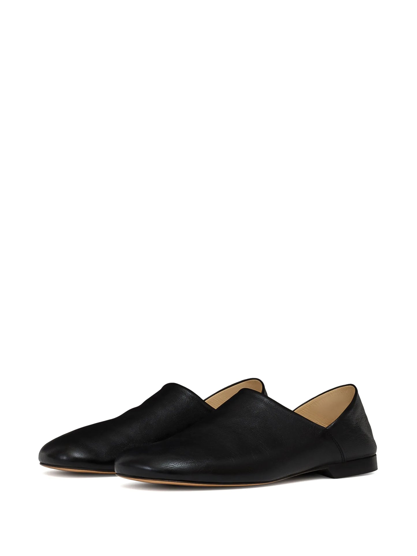 folding-heel leather slippers