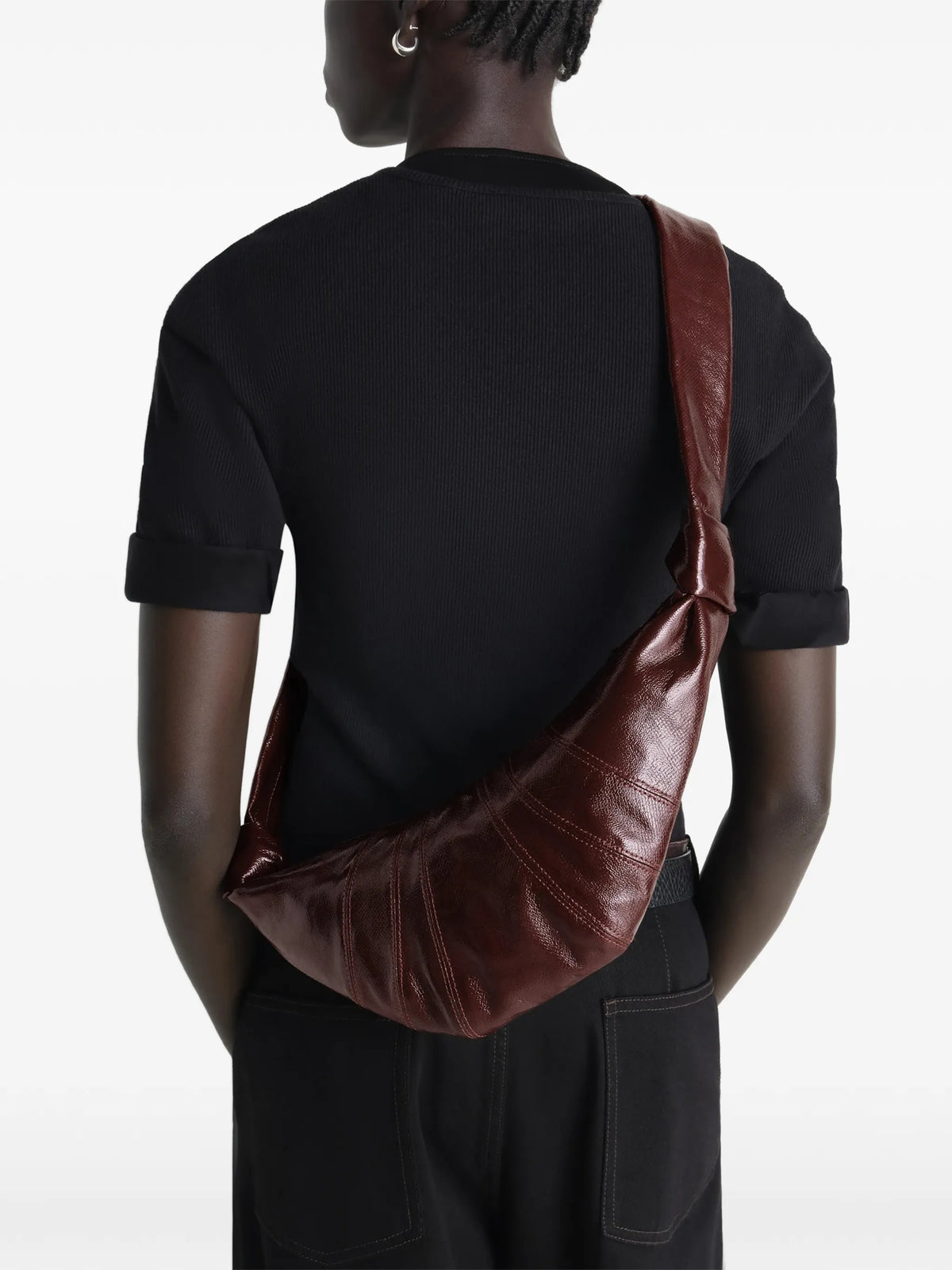 small Croissant bag in coated cotton